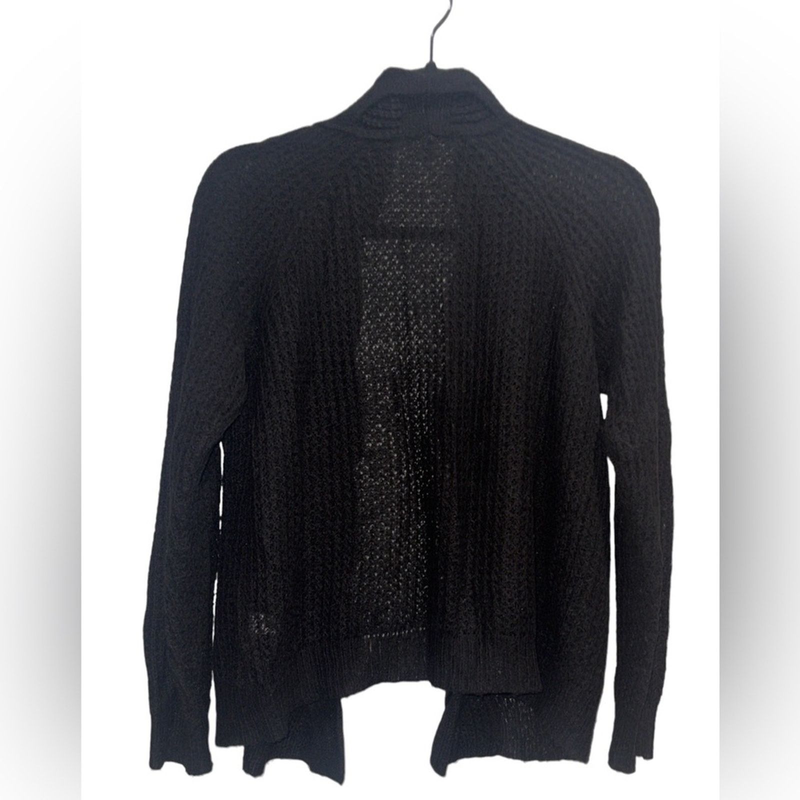 Gap GAP Women's Black Crotchet Knit Open Cardigan Sweater Sz S Size S / US 4 / IT 40 - 3 Thumbnail