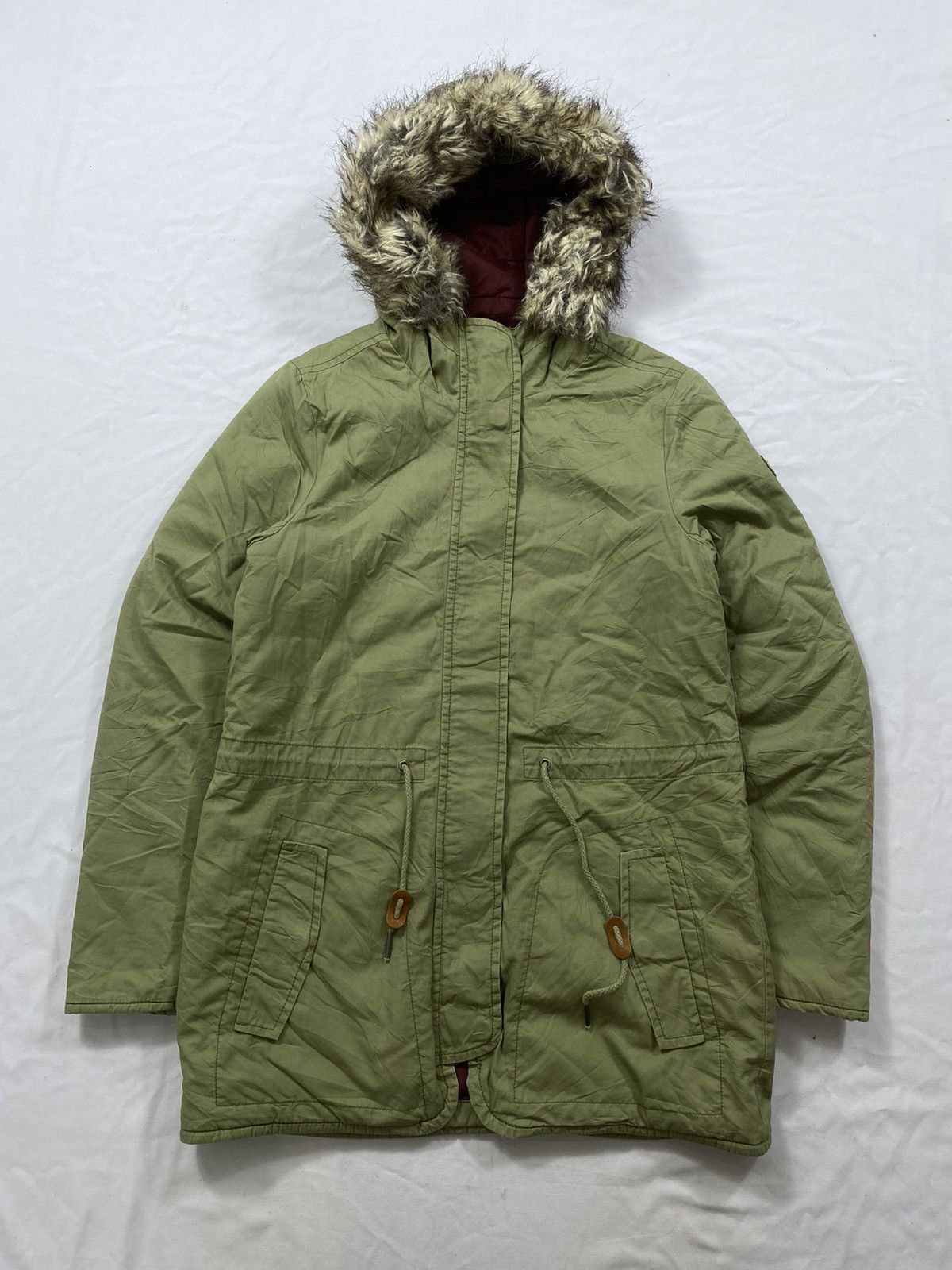 Timberland Vintage Timberland Winter Hooded Fur Jacket Size US S / EU 44-46 / 1 - 1 Thumbnail