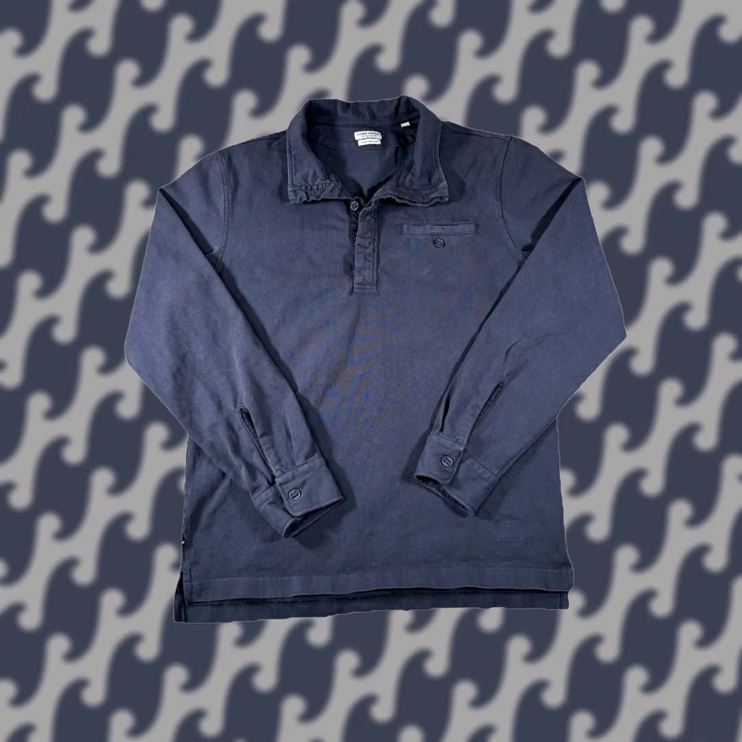 Vintage Oobe Brand Henley Long Sleeve Shirt Navy Blue 100% Cotton • Mens Size S Size US S / EU 44-46 / 1 - 1 Thumbnail