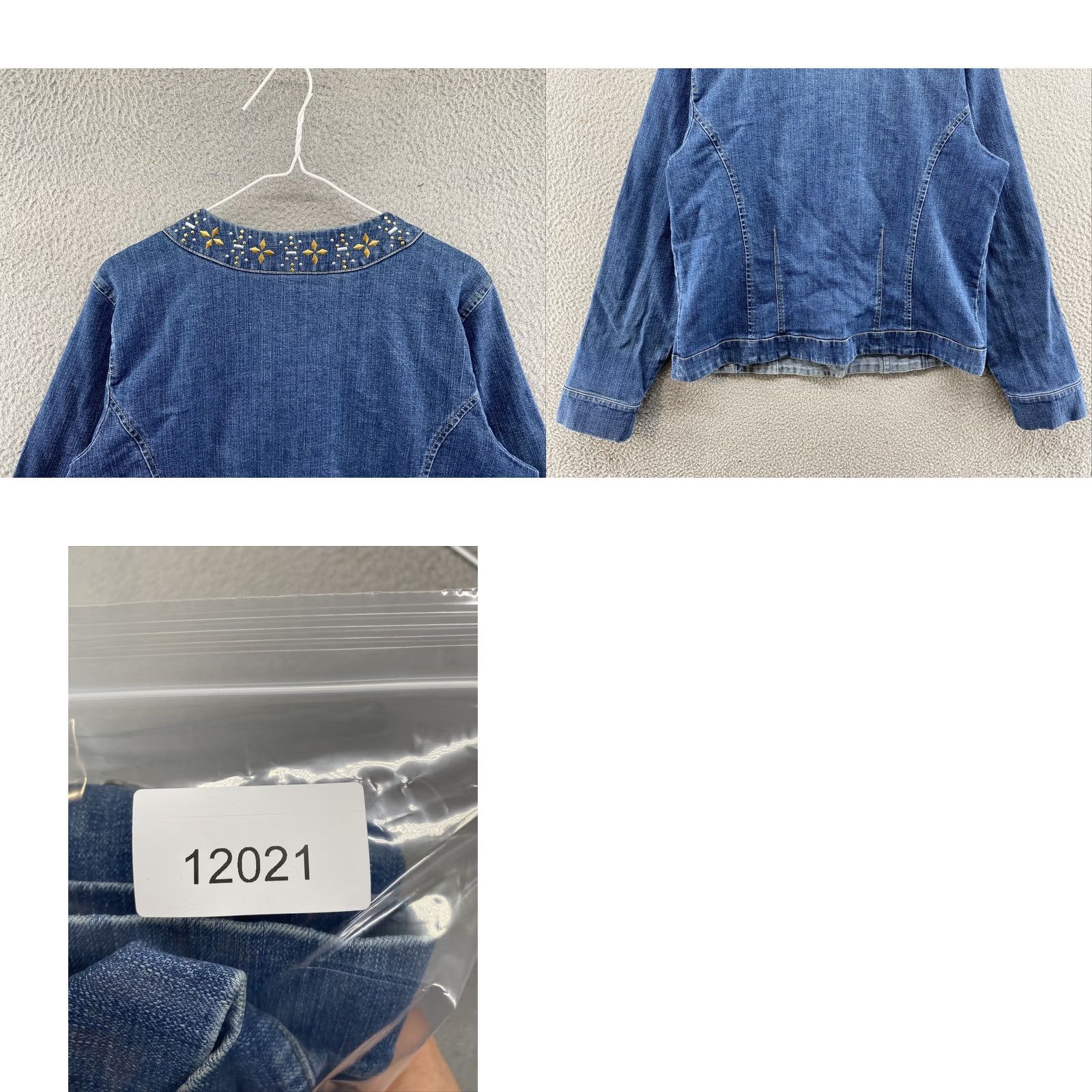 JM Collection JM Collection Denim Jacket Button Up Women’s Size 12 Blue Cotton Blend Casual Womens Jacket Denim Shirt Style Pockets Vintage No Size 34" / US 12 / IT 48 - 8 Thumbnail