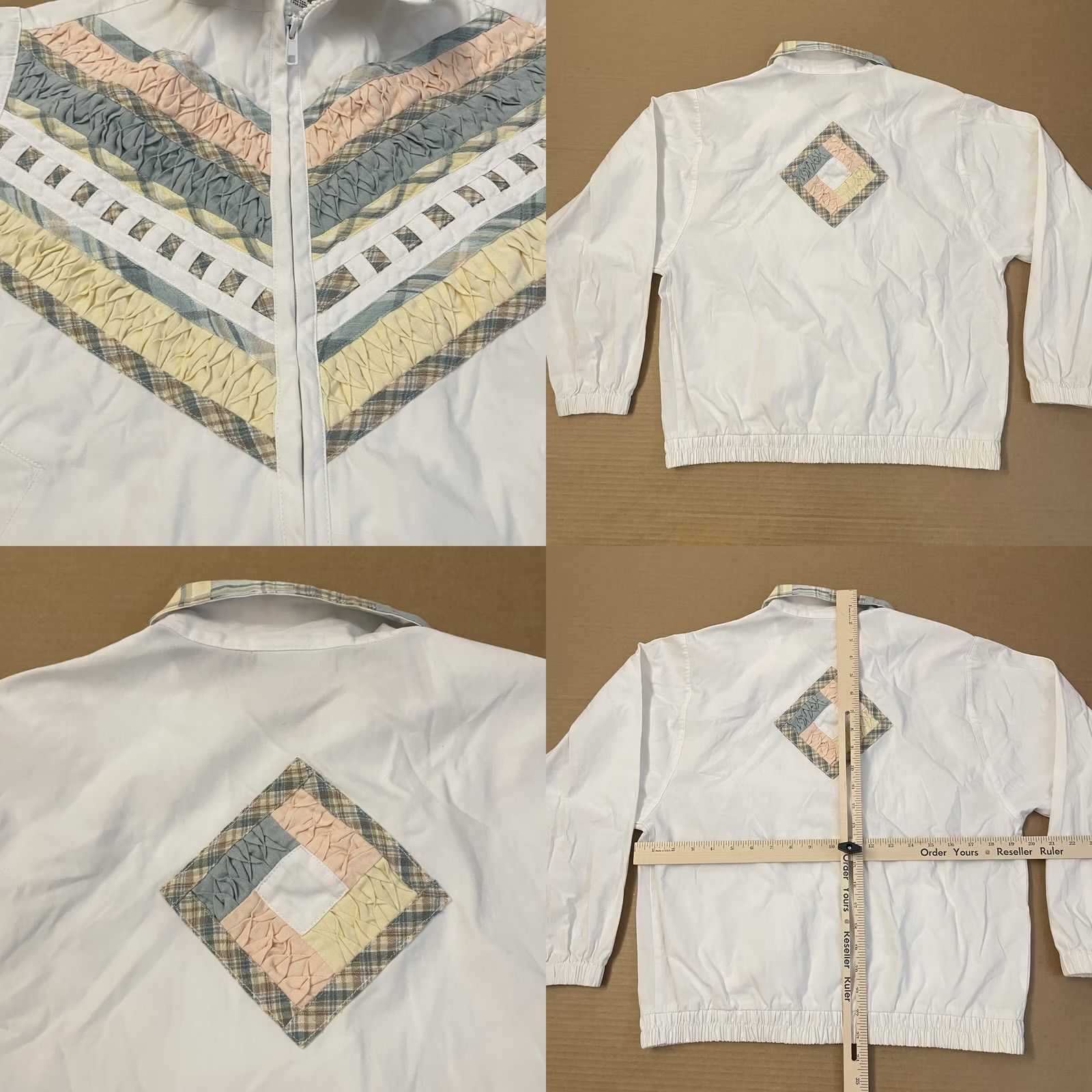 Vintage Koret Francisca Jacket Womens Medium White Full Zip Embroidery 90s Y2K Ladies Size M / US 6-8 / IT 42-44 - 8 Thumbnail