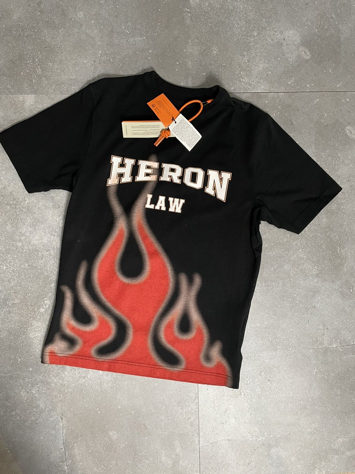 image of Heron Preston Heron Law Black/red Flame, Men's (Size XS)