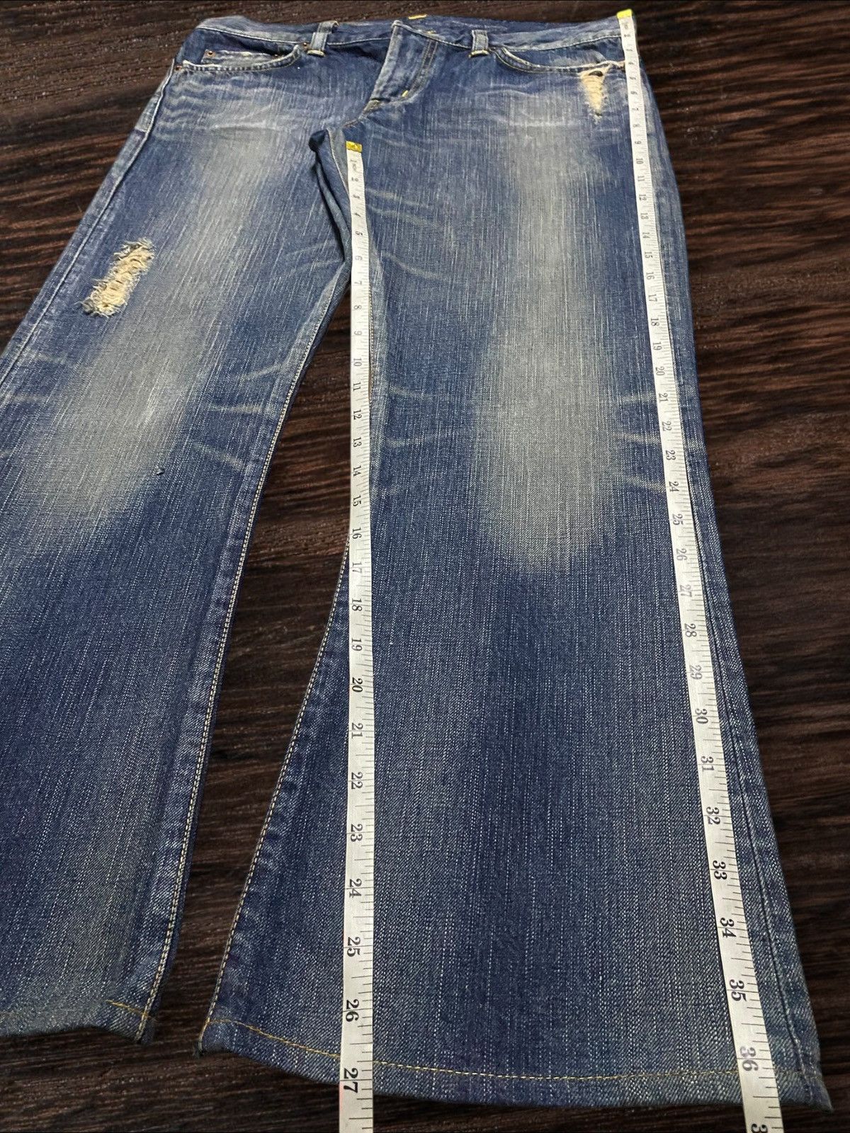 Junya Watanabe Vintage Japanese Brand Edwin 503 Mud Wash Distressed Flare Size US 33 - 21 Thumbnail