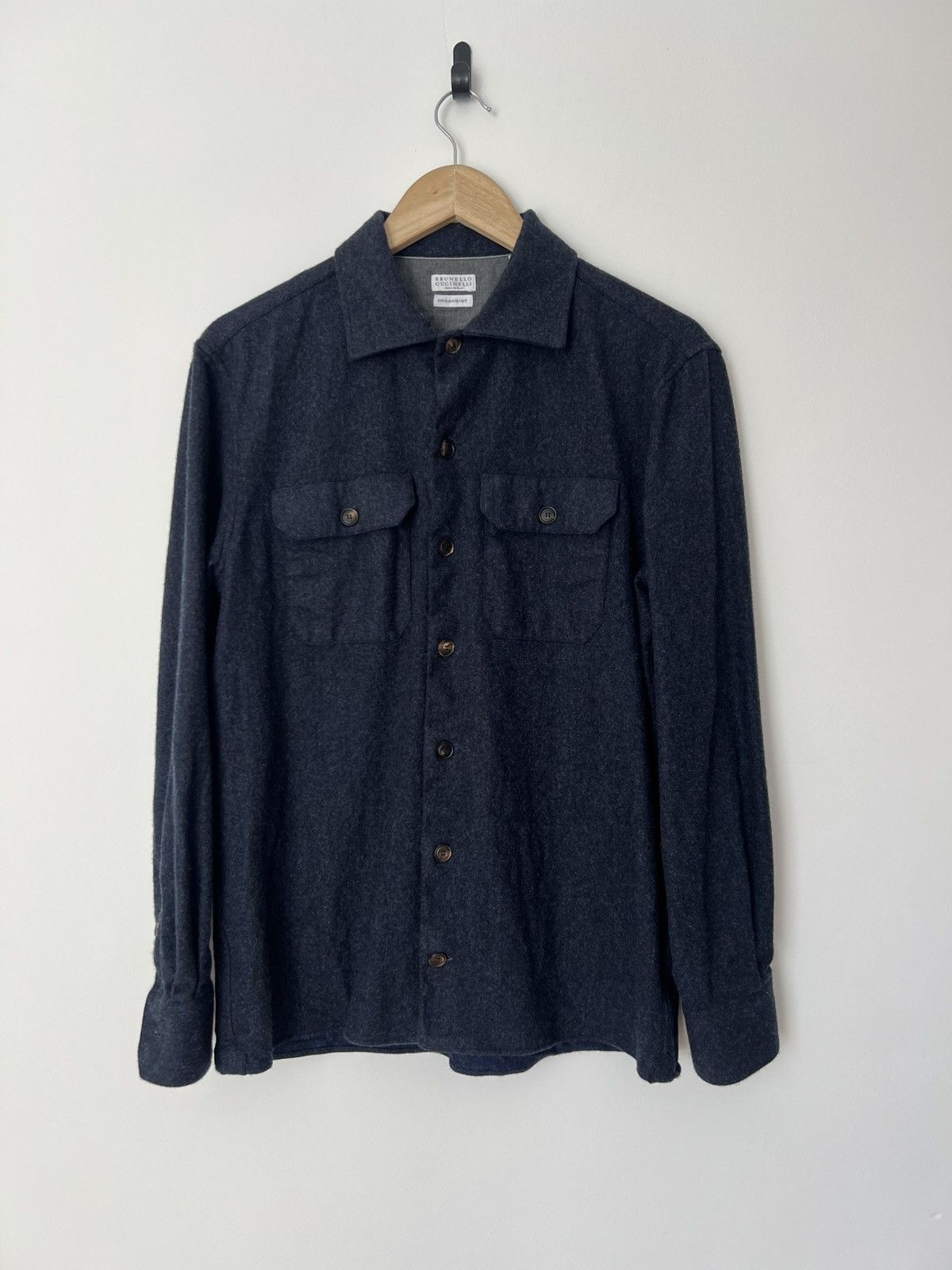 Brunello Cucinelli Brunello Cucinelli Virgin Wool Overshirt Size M Size US M / EU 48-50 / 2 - 1 Thumbnail