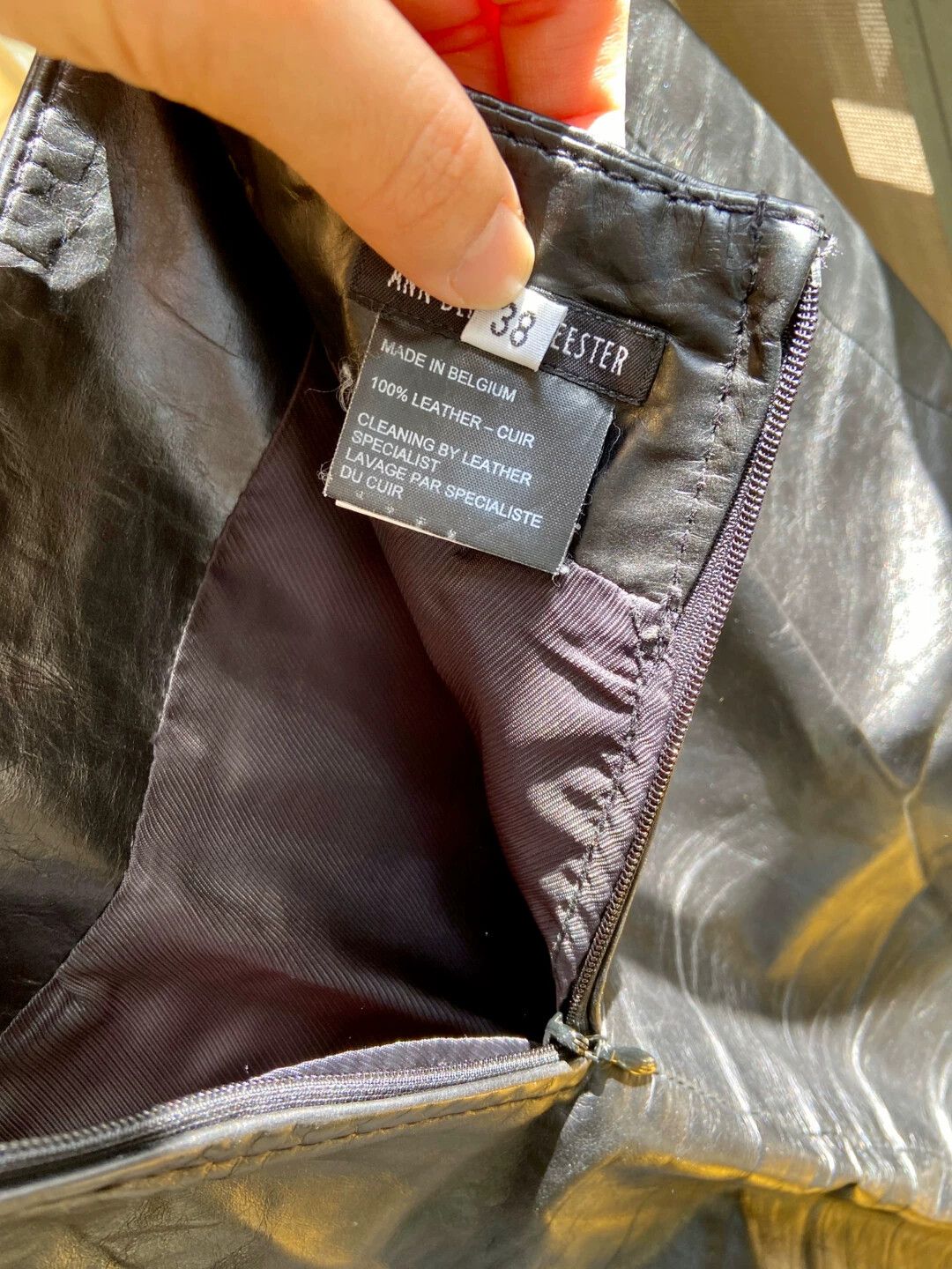 Ann Demeulemeester Ann Demeulemeester leather skirt Size 26" / US 2 / IT 38 - 5 Thumbnail