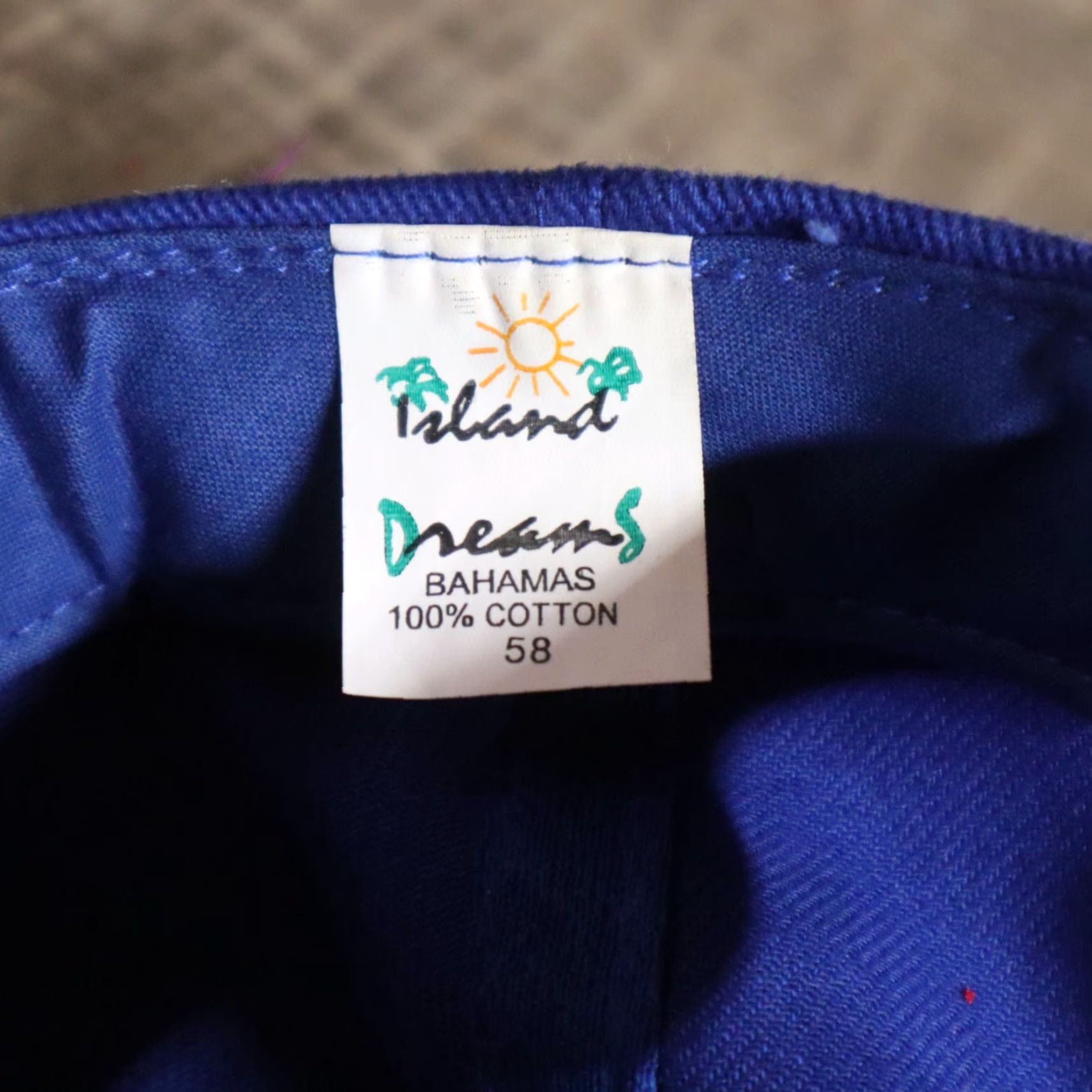 Vintage Bahamas Blue Tan Hat Strapback Embroidered Cap Adjustable Adult Beach Logo Cap Unisex Size ONE SIZE - 7 Thumbnail