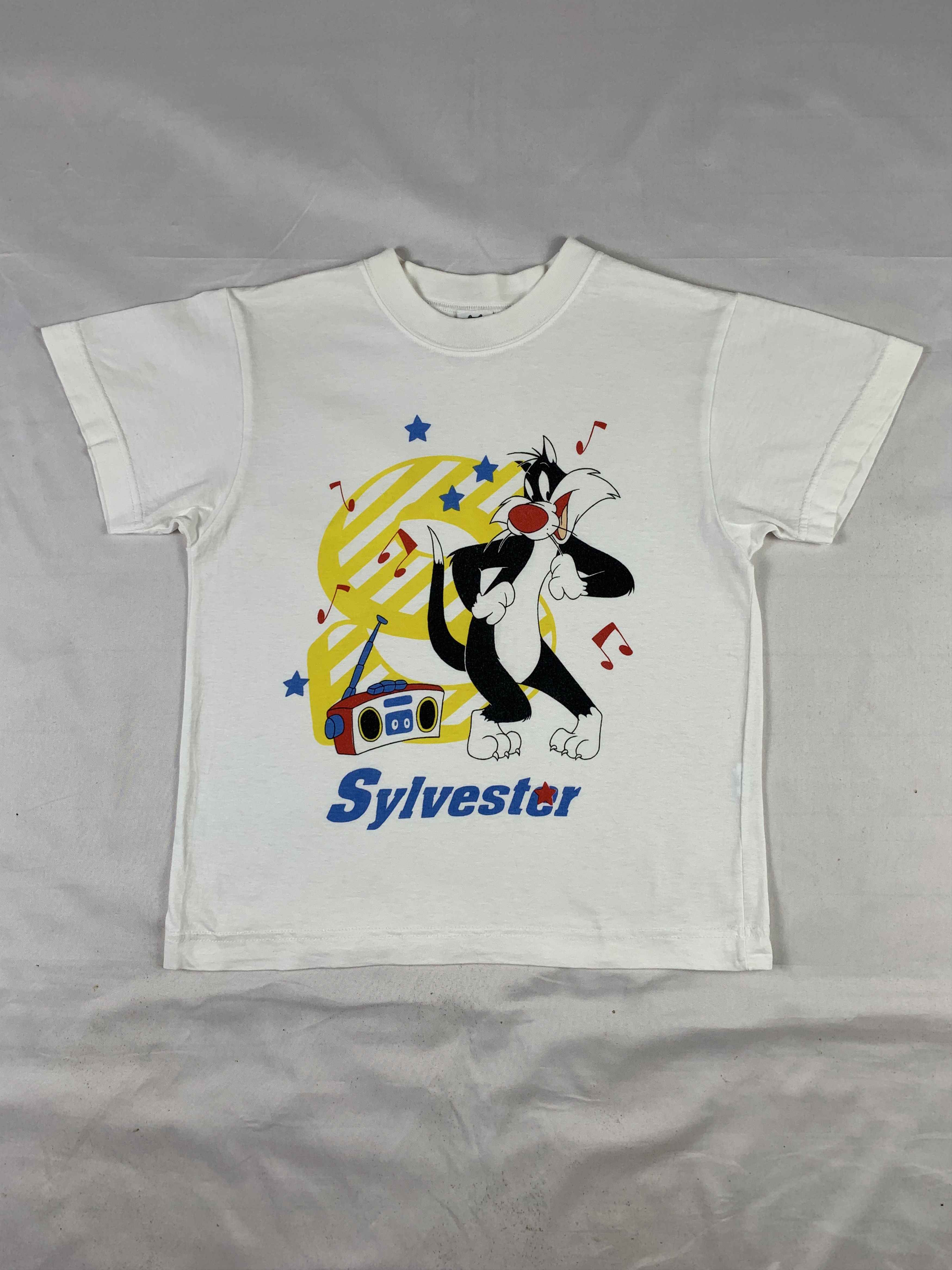 Cartoon Network 1998 Sylvester by Looney Tunes White Baby Tee (XS) Size XS / US 0-2 / IT 36-38 - 1 Thumbnail