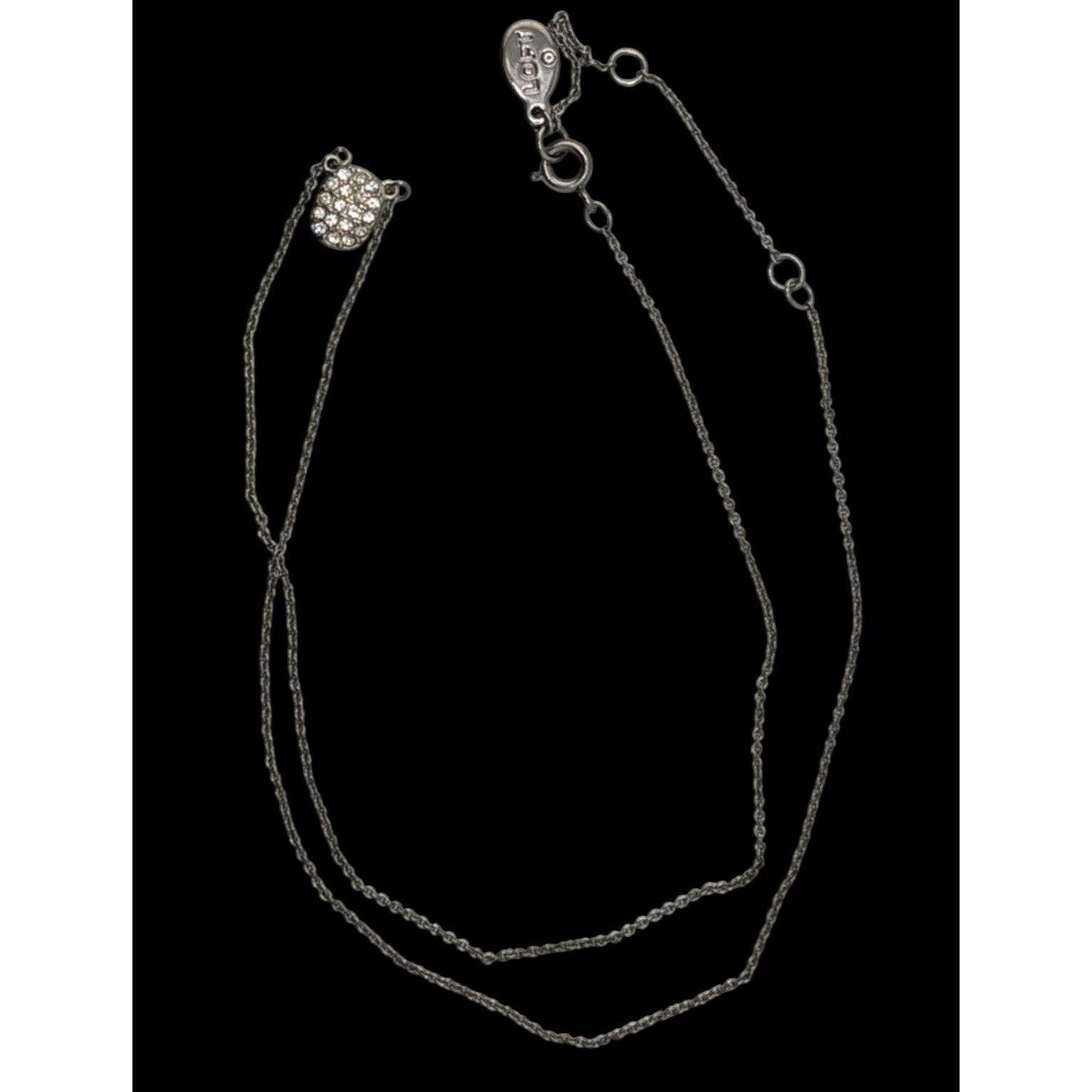 Loft Loft Minimalist Dainty Silver Tone Necklace With Sparkling R Size ONE SIZE - 2 Thumbnail