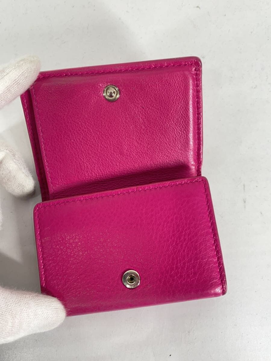 Balenciaga Balenciaga Leather Tri-Fold Wallet Pink Size ONE SIZE - 3 Thumbnail