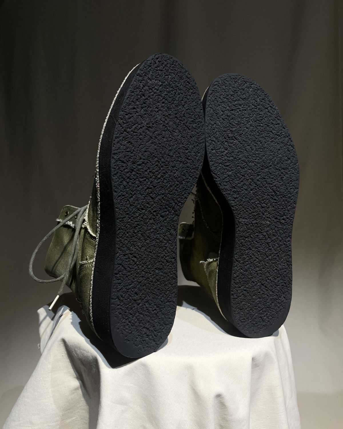 Yohji Yamamoto S/S2013 Yohji Yamamoto Pour Homme - Spray Dyed Canvas Boots Size US 10.5 / EU 43-44 - 14 Thumbnail