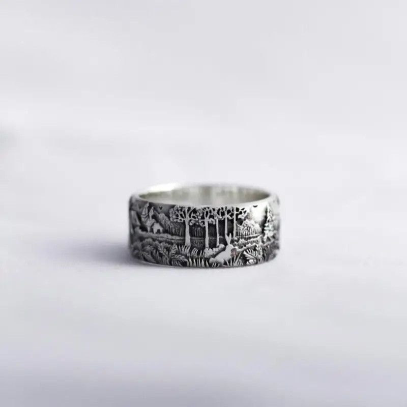 Jewelry × Vintage Fashion Wild Men and Women Ring Thailand Silver Size ONE SIZE - 2 Thumbnail
