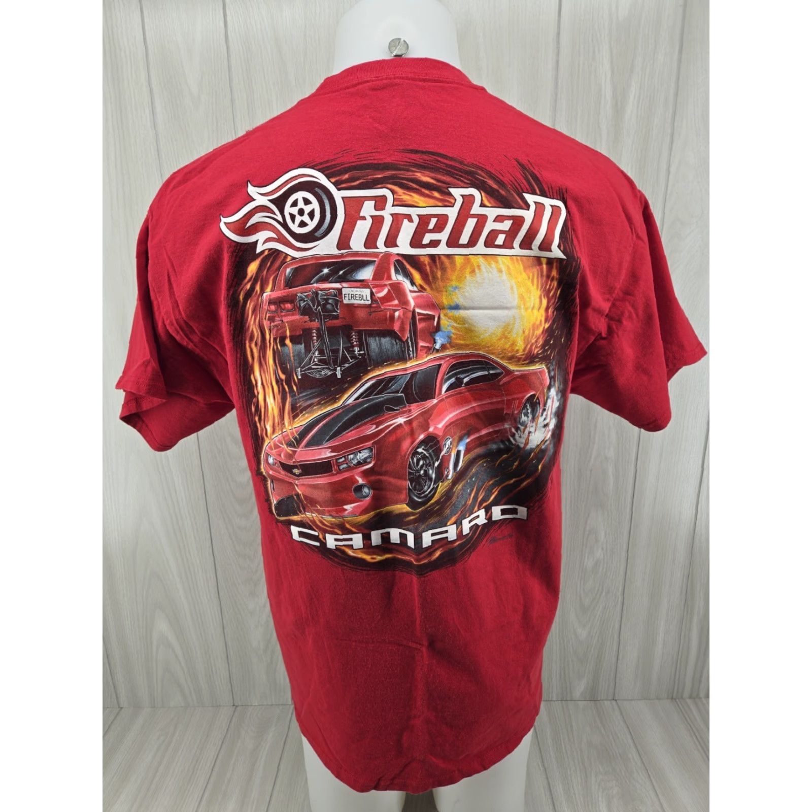 Port & Company Fireball Camaro Red T Shirt Men’s XL Camaro Graphics Size US XL / EU 56 / 4 - 2 Thumbnail