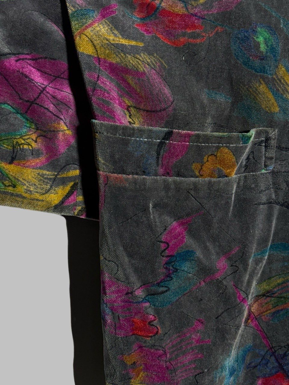 Escada Escada By Margaretha Ley 2-Breasted Abstract AOP Velour Coat Size M / US 6-8 / IT 42-44 - 8 Thumbnail