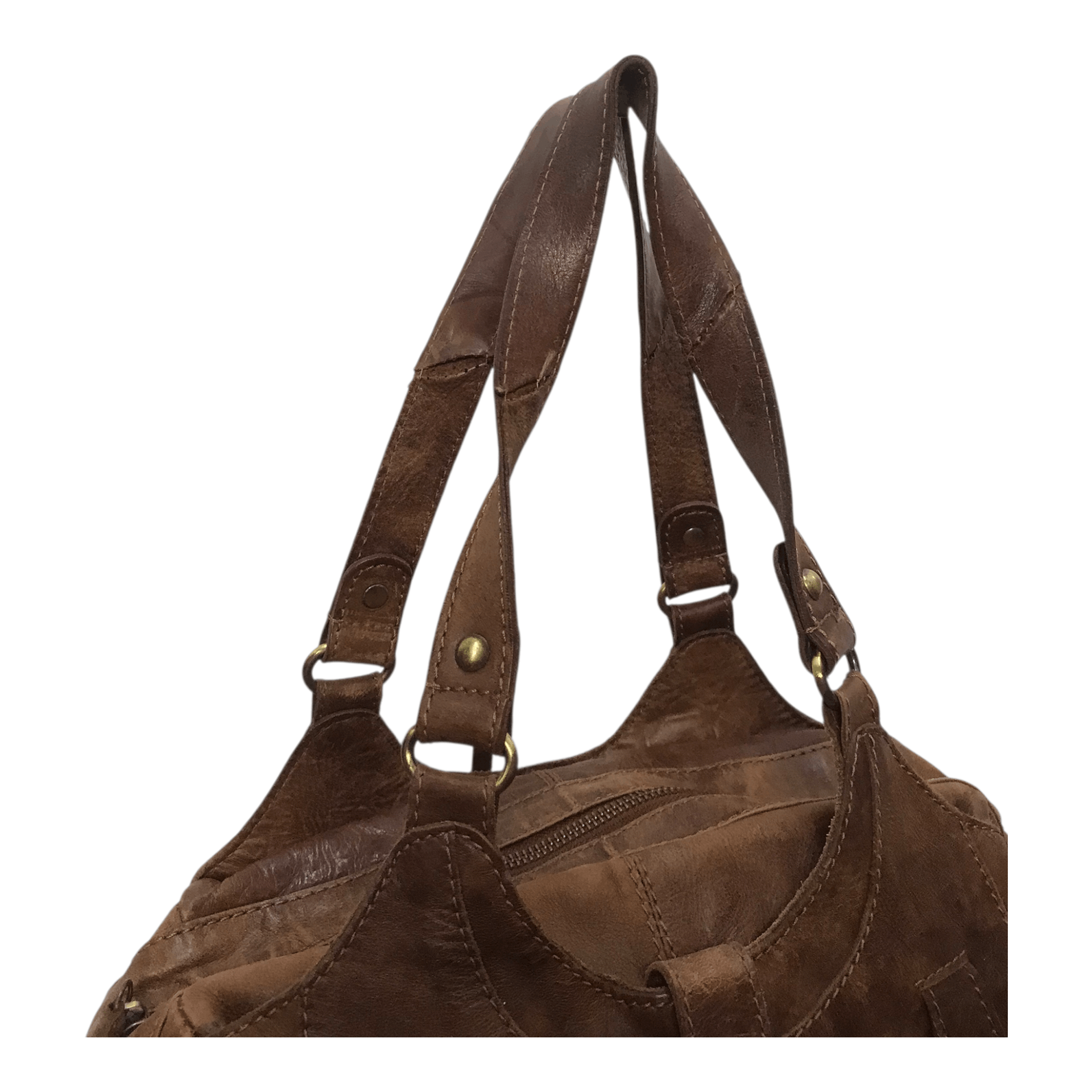 Leather N* 11 Brown Leather HandBag Size ONE SIZE - 8 Thumbnail