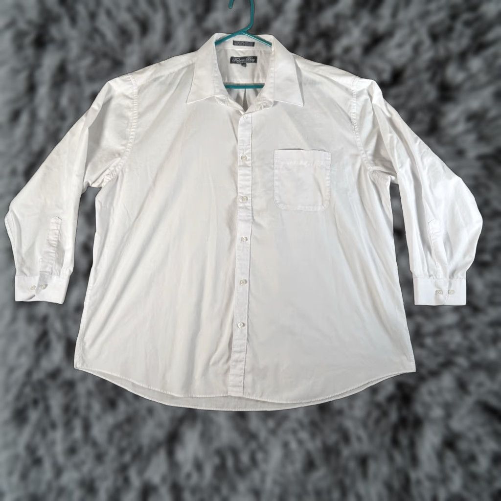Vintage Falcon Bay Button Up Shirt Size 19 35/36 Big Classic Business Casual Minimalist Shirt Mens Big & Tall White Cotton-Blend Poplin Long Sleeve Size US XXL / EU 58 / 5 - 1 Thumbnail