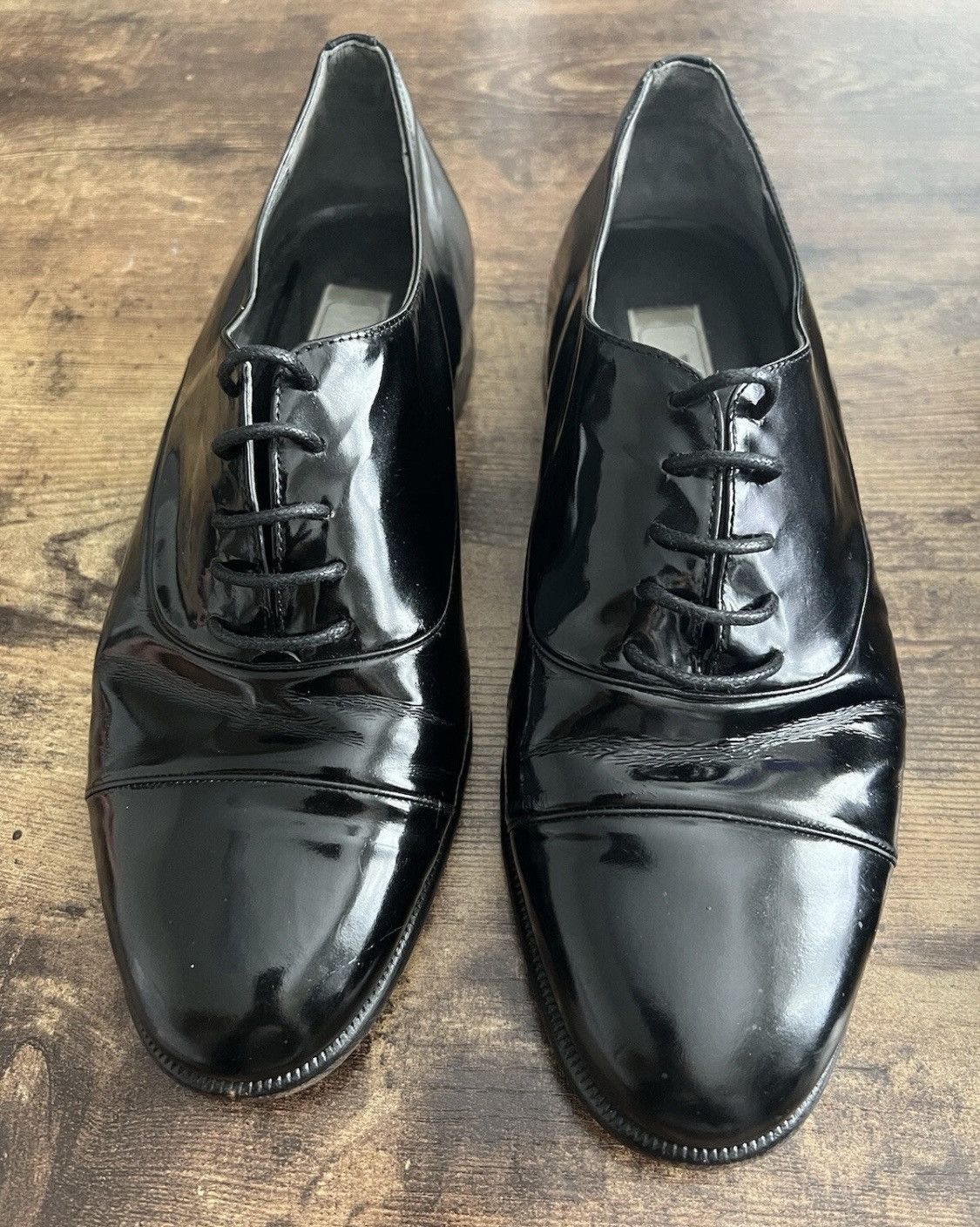 Bally Bally Black Cap Toe Oxford Leather Shoes Made in Italy Size US 6.5 / EU 39-40 - 2 Thumbnail