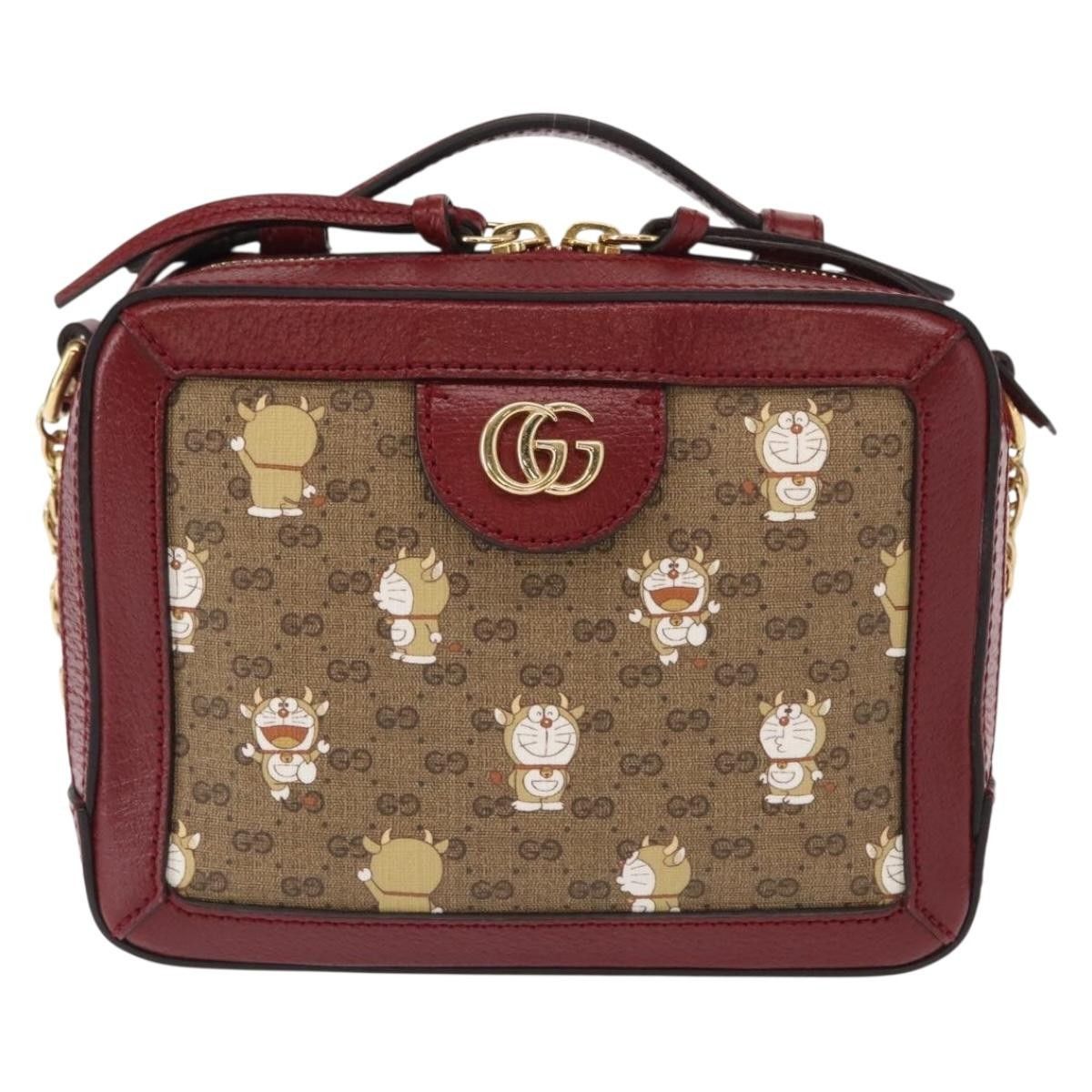 Gucci Gucci Doraemon Ophidia Zip Around Camera Printed Mini GG Coated Canvas Size ONE SIZE - 1 Thumbnail