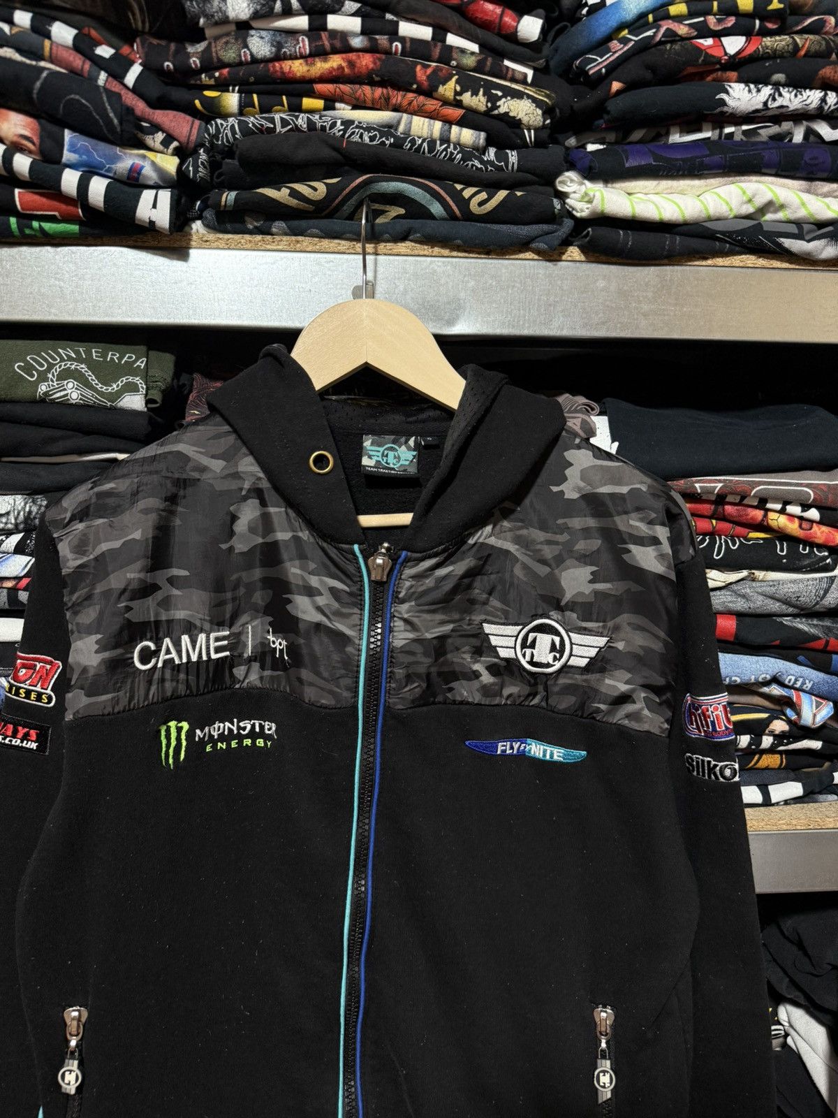 Vintage Monster Energy Racing Zip Hoodie TTC By Keith Flint Size US S / EU 44-46 / 1 - 3 Thumbnail