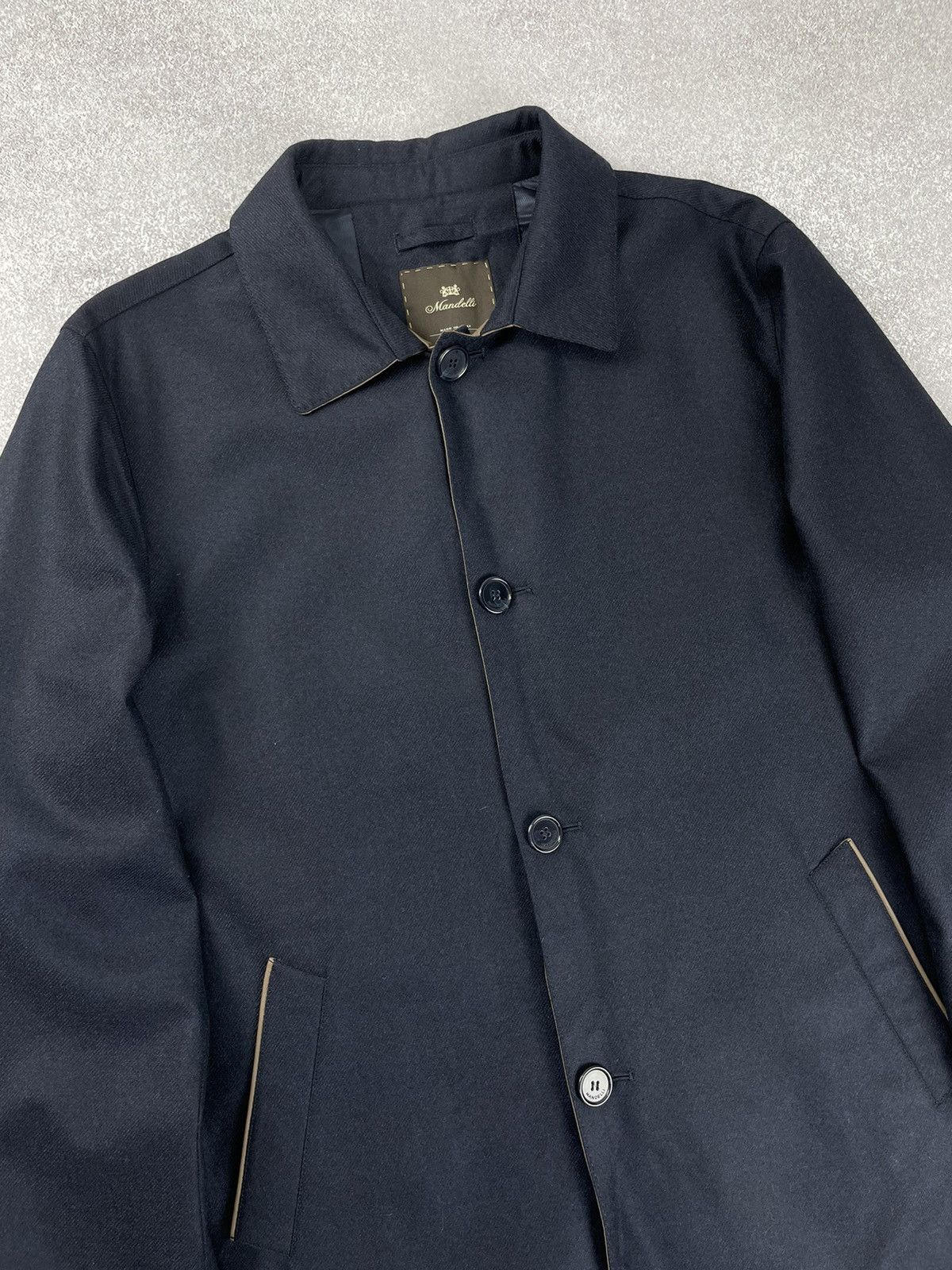 Mandelli Mandelli Wool/Cashmere ing. Loro Piana Coat Jacket Size US XL / EU 56 / 4 - 3 Thumbnail