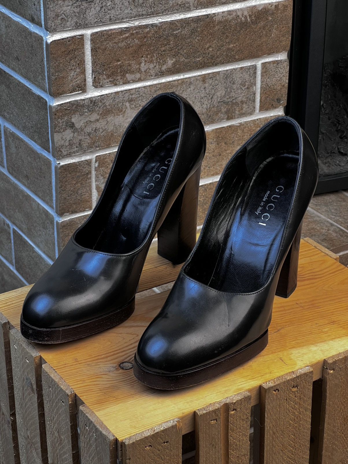 Gucci Gucci by Tom Ford Block Heels Leather Shoes Size US 7.5 / IT 37.5 - 3 Thumbnail