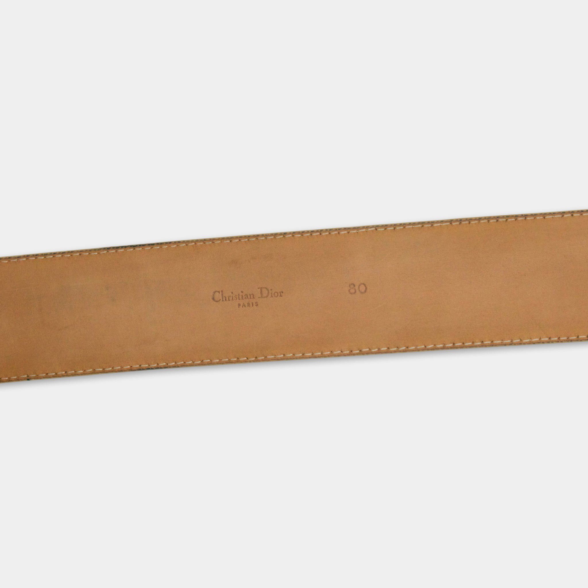 Dior Dior Logo Monogram Belt Black Size 26 - 4 Thumbnail