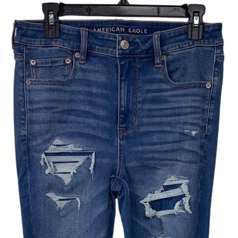American Eagle Outfitters New American Eagle Womens Size 12 High Rise Denim Jeggings Size 34" / US 12 / IT 48 - 2 Thumbnail
