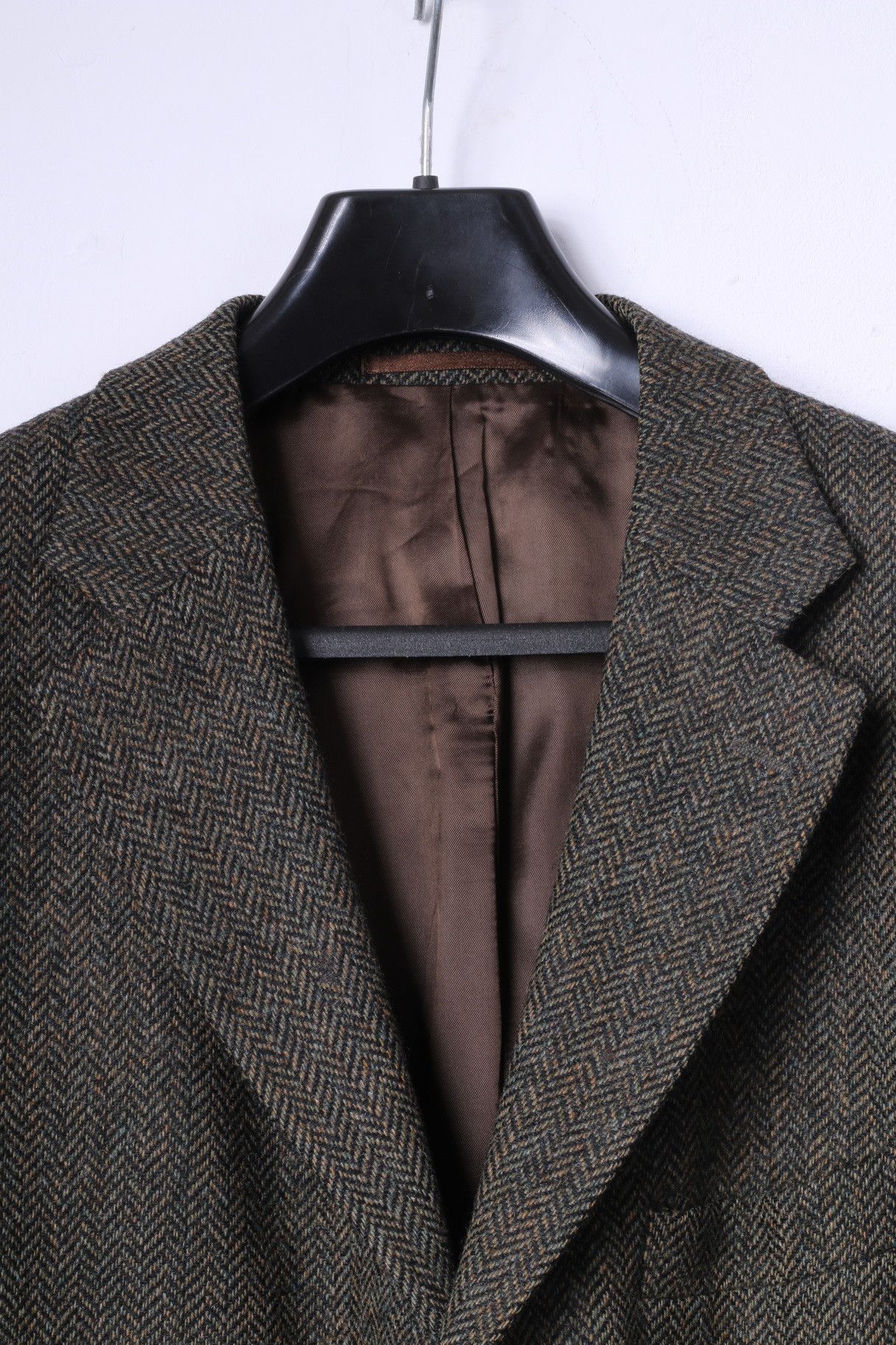 Gant GANT U.S.A. Men 50 40 Blazer Green Wool Herringbone 1832 Size 40R - 3 Thumbnail