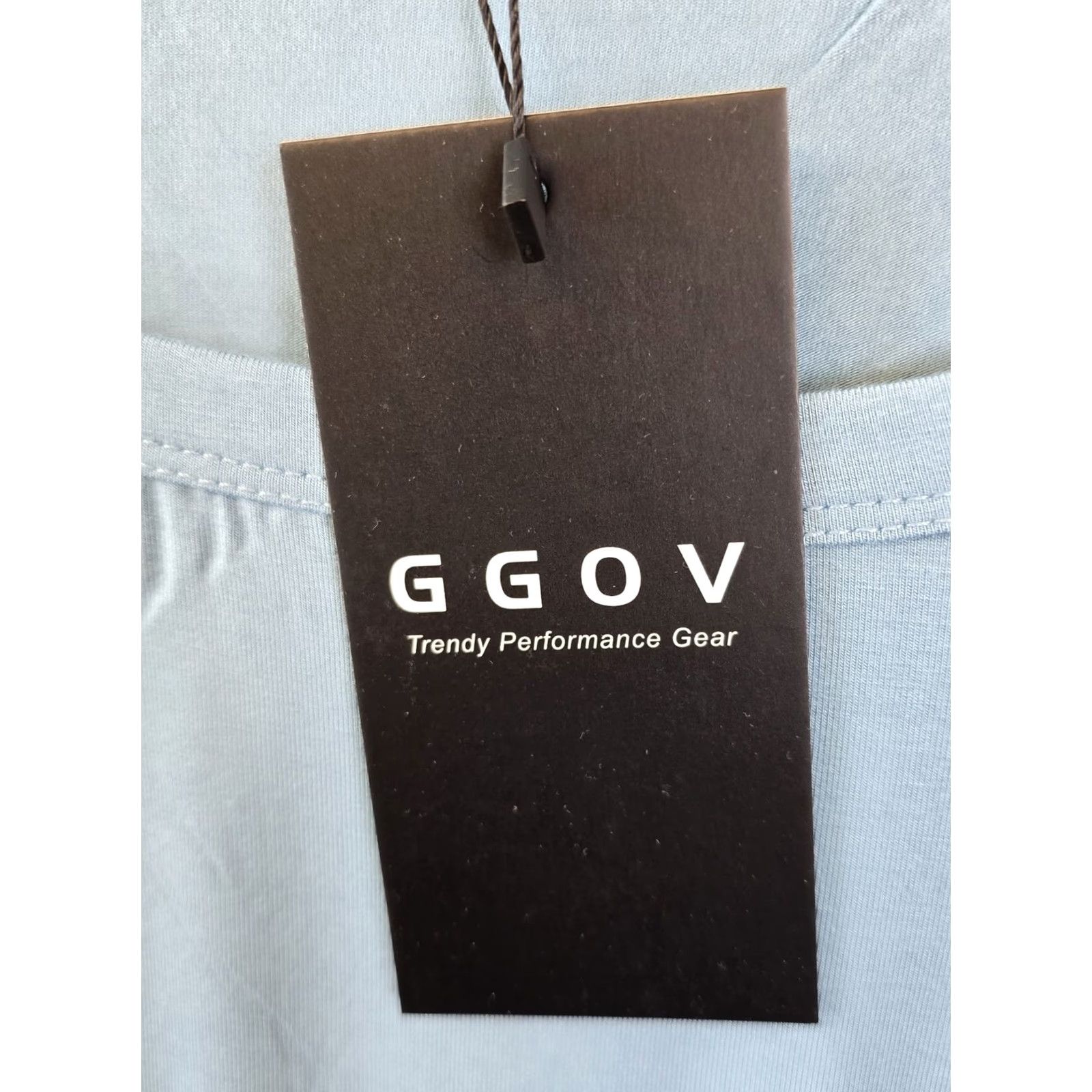 Vintage GGOV Womens Long Sleeve Crop Top Square Crewneck Top Light Blue L Size L / US 10 / IT 46 - 4 Thumbnail