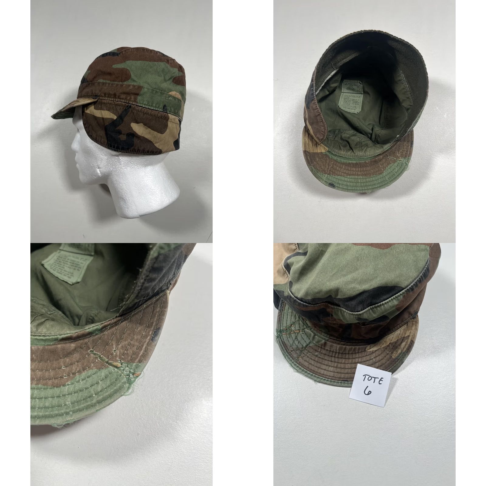 Propper VINTAGE PROPPER Army Cap Fitted Mens 7 3/4 Green Camo Ear Flap Winter Hat Size ONE SIZE - 8 Thumbnail
