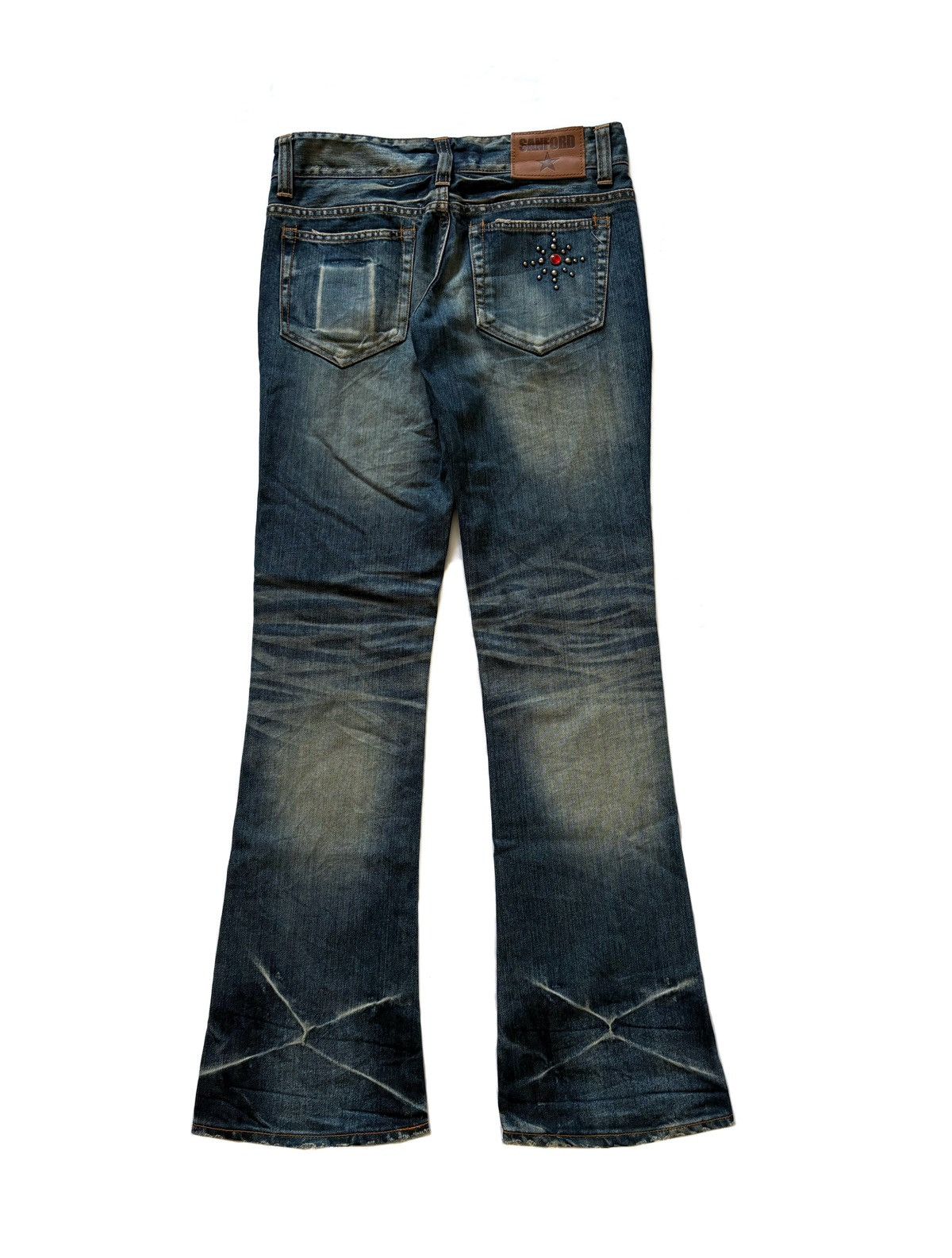 20471120 JAPANESE BRAND SANFORD FLARE PATCHWORK JEANS Size US 30 / EU 46 - 2 Thumbnail