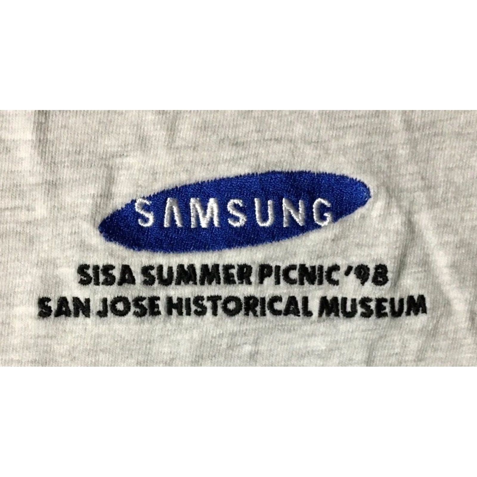 Samsung VINTAGE Samsung Faded Shirt L Gray Cotton Shirt Mens 90s Y2K Cell Phone Tech Retro Rock MTV Grunge Vintage 90s Size US L / EU 52-54 / 3 - 2 Thumbnail