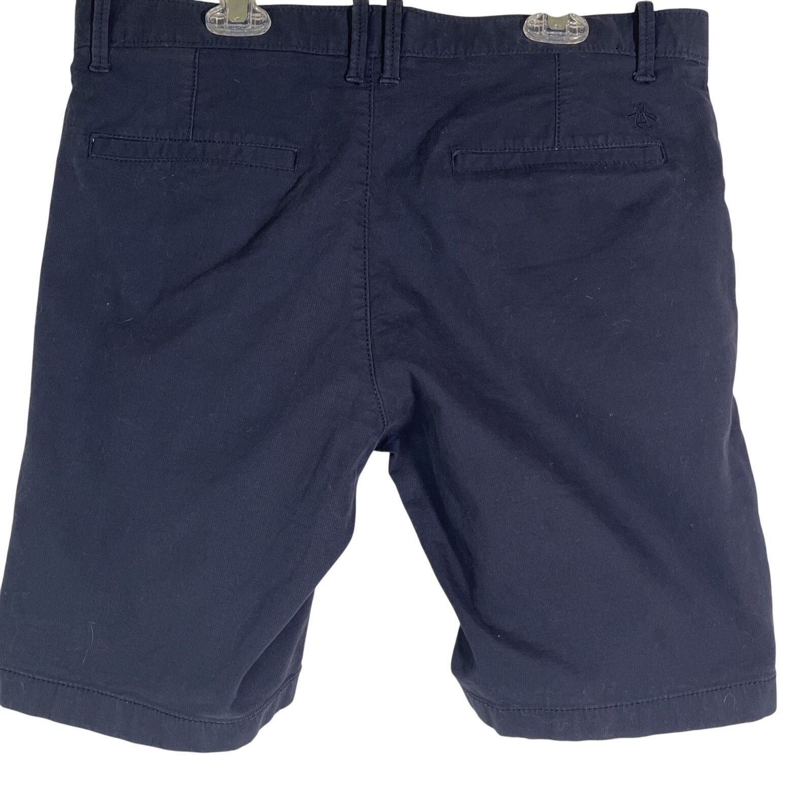 Original Penguin Men’s Original Penguin Shorts Blue Flat Front Basic 32 Size US 32 / EU 48 - 4 Thumbnail