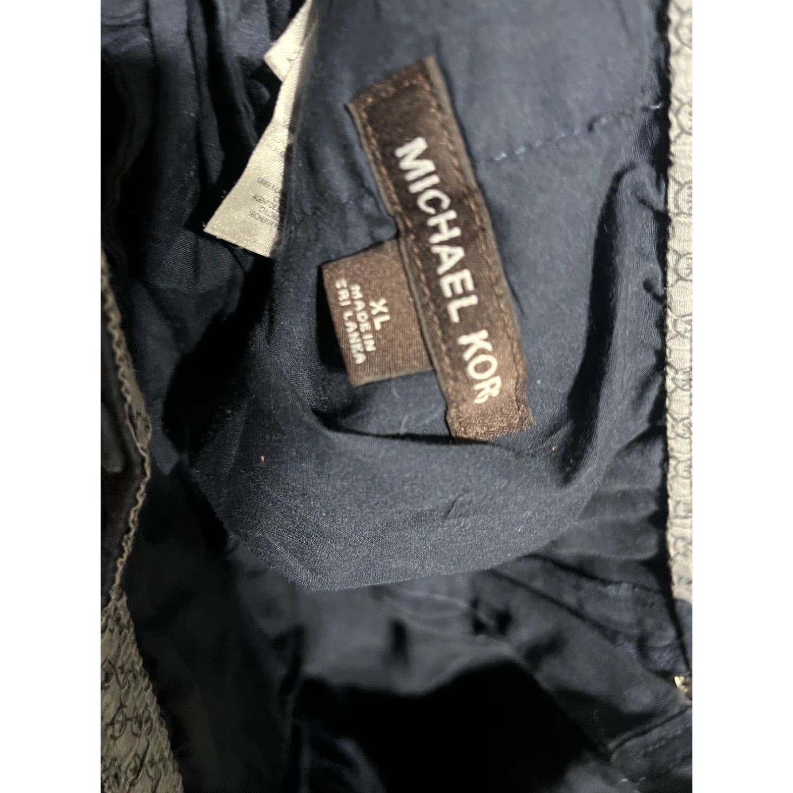 Michael Kors Michael Kors Mens Joggers XL Navy Blue Solid Check Pattern Size US 36 / EU 52 - 6 Thumbnail
