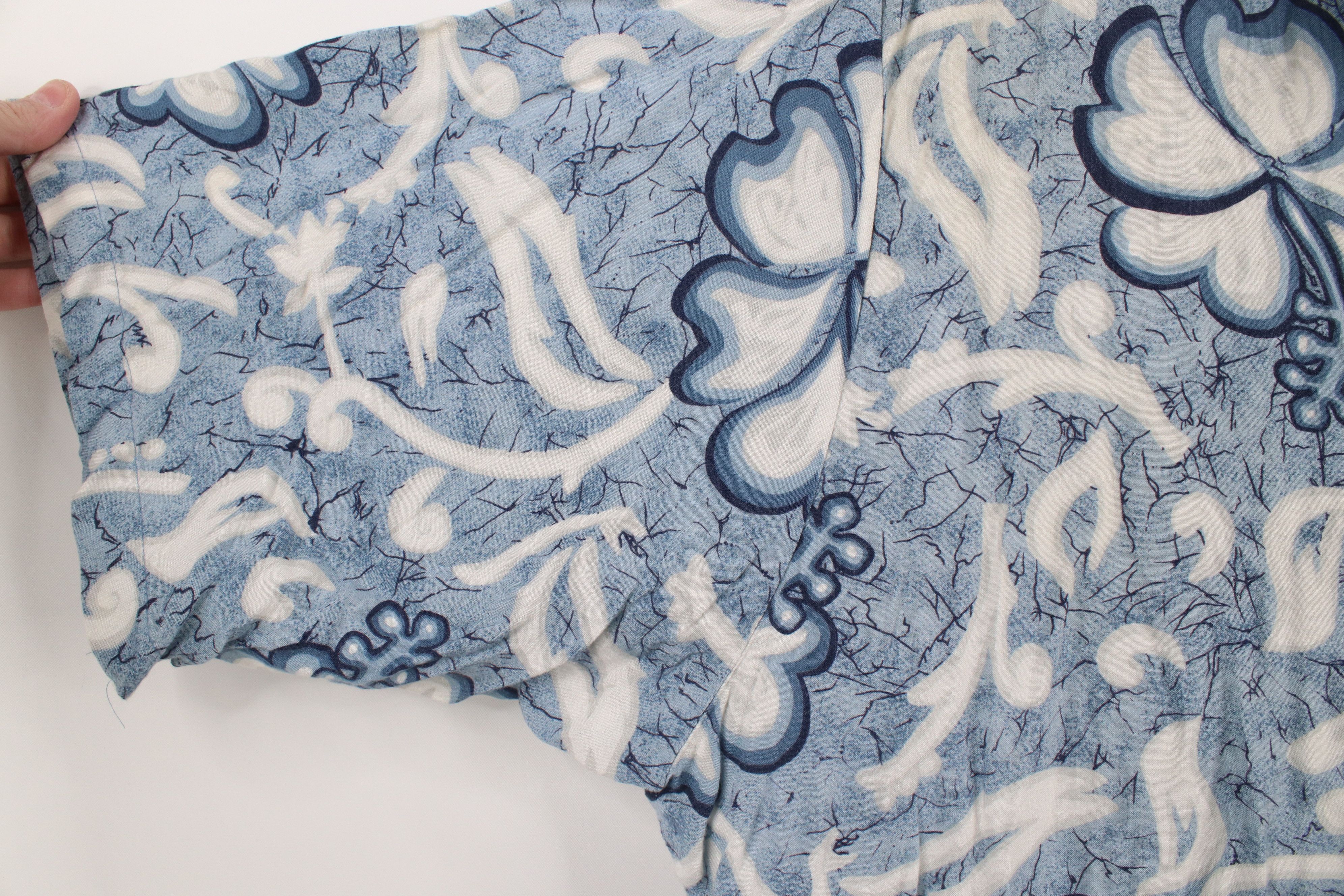 Vintage Vintage 90s Streetwear Flower Hawaiian Luau Button Shirt Size US XL / EU 56 / 4 - 6 Thumbnail