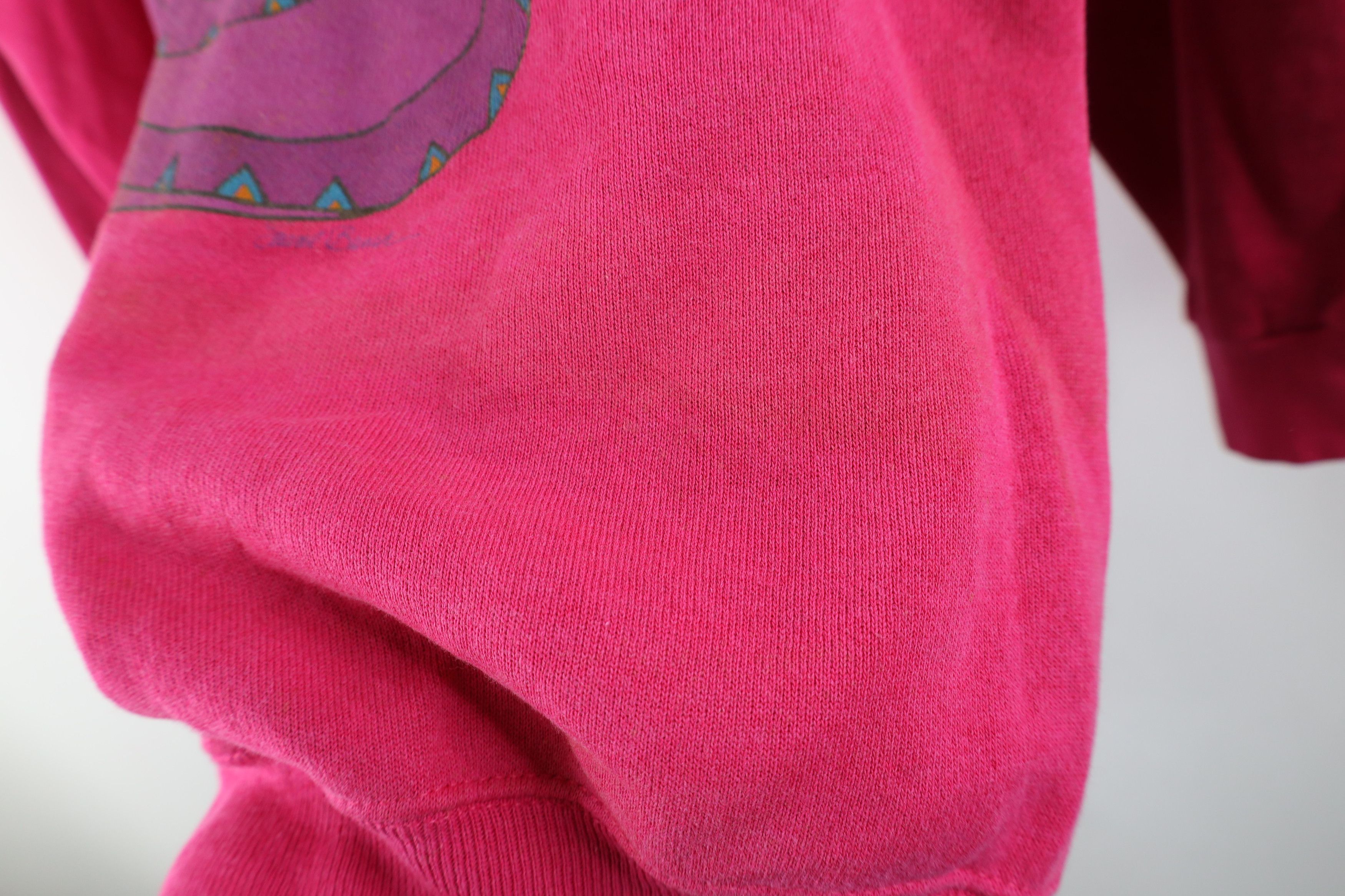 Vintage Vintage 90s Streetwear Art Cat Kitten Sweatshirt Pink USA Size M / US 6-8 / IT 42-44 - 7 Thumbnail