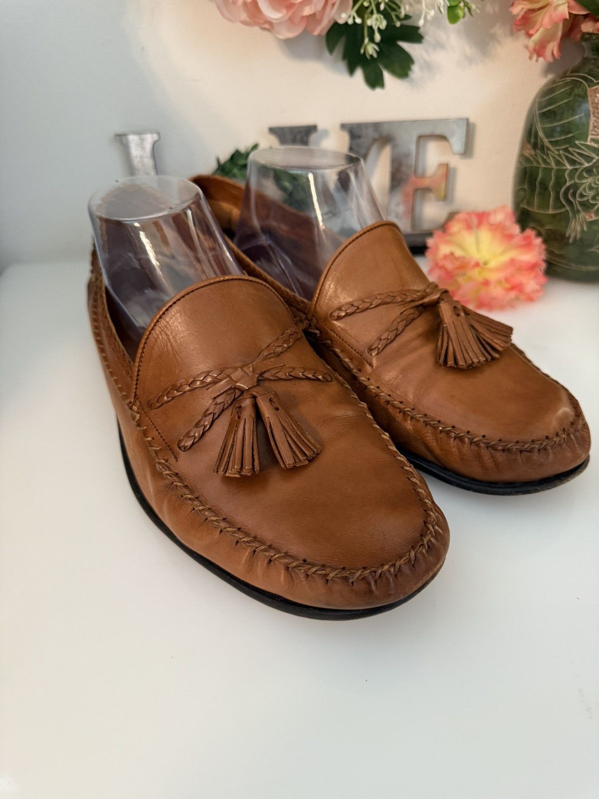 Bragano Bragano Italy Leather Tasseled Loafers 10.5 M Cognac Brown Size US 10.5 / EU 43-44 - 12 Thumbnail