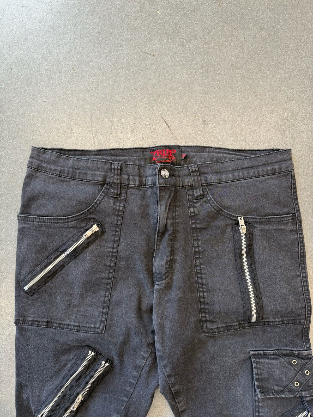 Tripp NYC Y2K Vintage Tripp NYC Bondage Style Zipper Pants Size US 38 / EU 54 - 2 Thumbnail