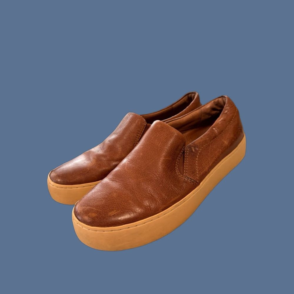 Frye Frye Lena Cognac Leather Slip On Sneakers Women’s Size 6.5 M (Slip-On, Flat) Size US 7 / IT 37 - 1 Thumbnail