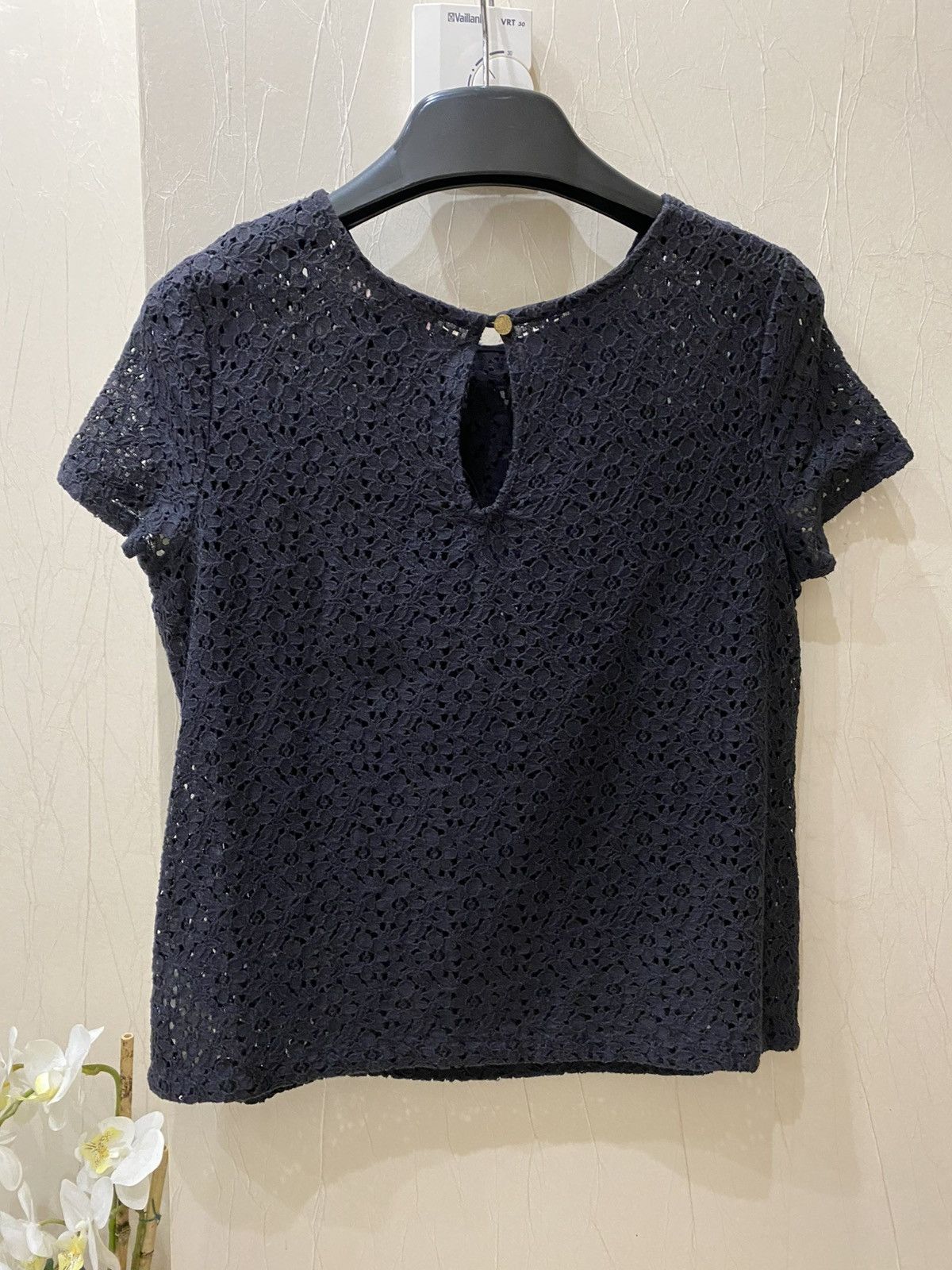 Juicy Couture Juicy Couture Navy Lace Blouse with Bow Size M / US 6-8 / IT 42-44 - 3 Thumbnail