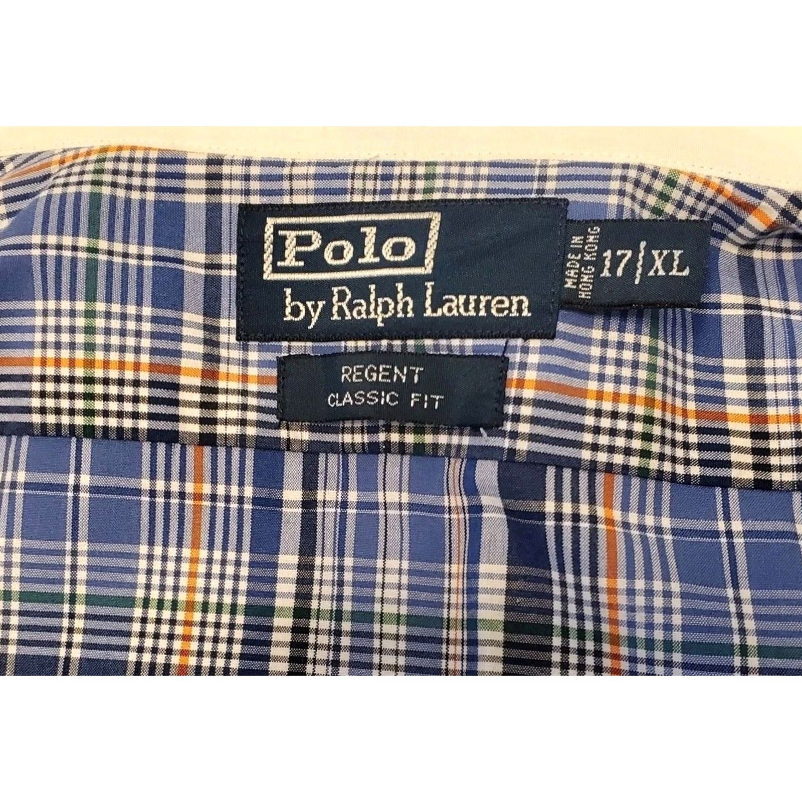 Polo Ralph Lauren Polo Ralph Lauren Button Down Shirt Mens Blue Plaid Classic Regent Fit XL Size US XL / EU 56 / 4 - 6 Thumbnail