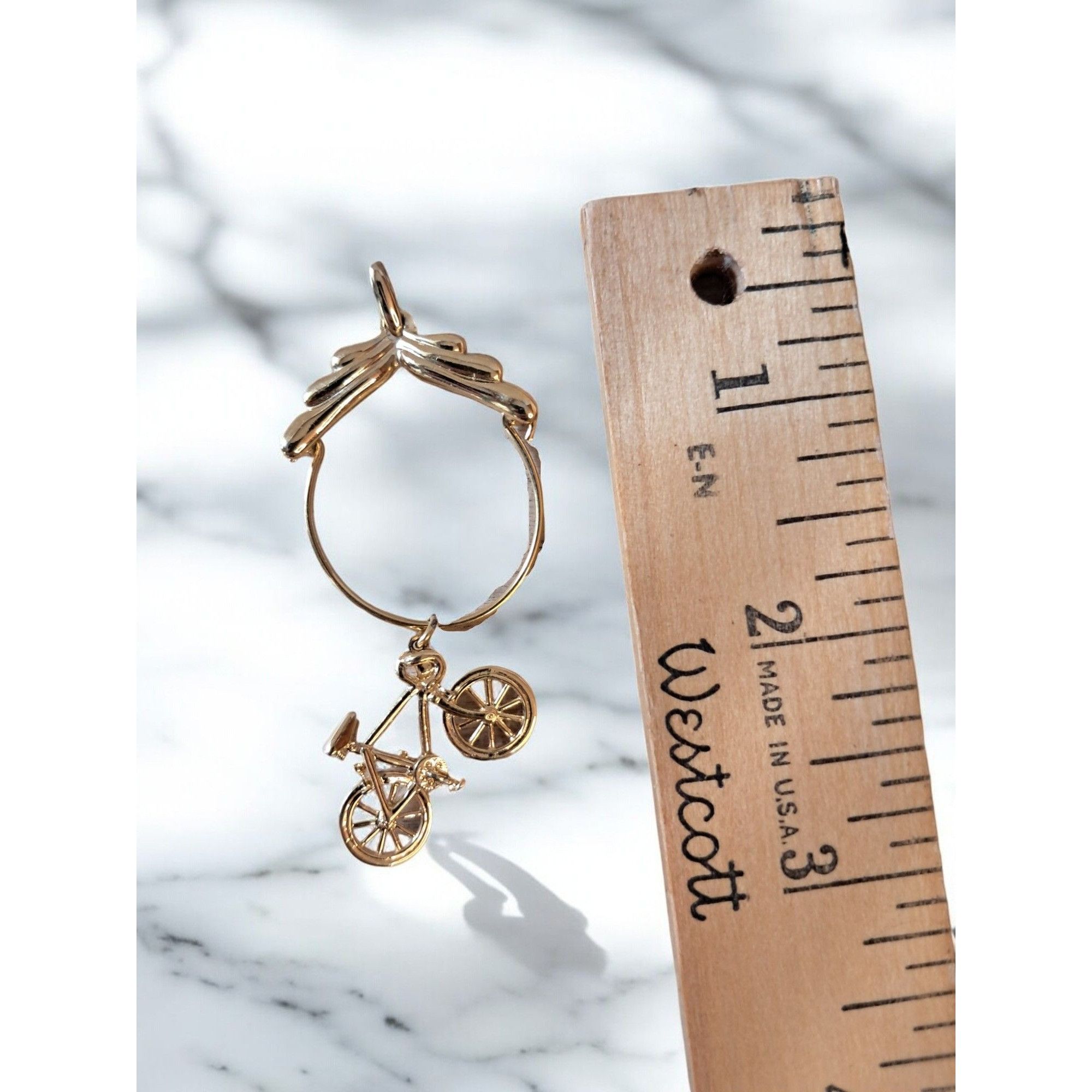 Other Minature Gold Tone Bicycle Charm Pendant with Gold Tone Scar Size ONE SIZE - 4 Thumbnail