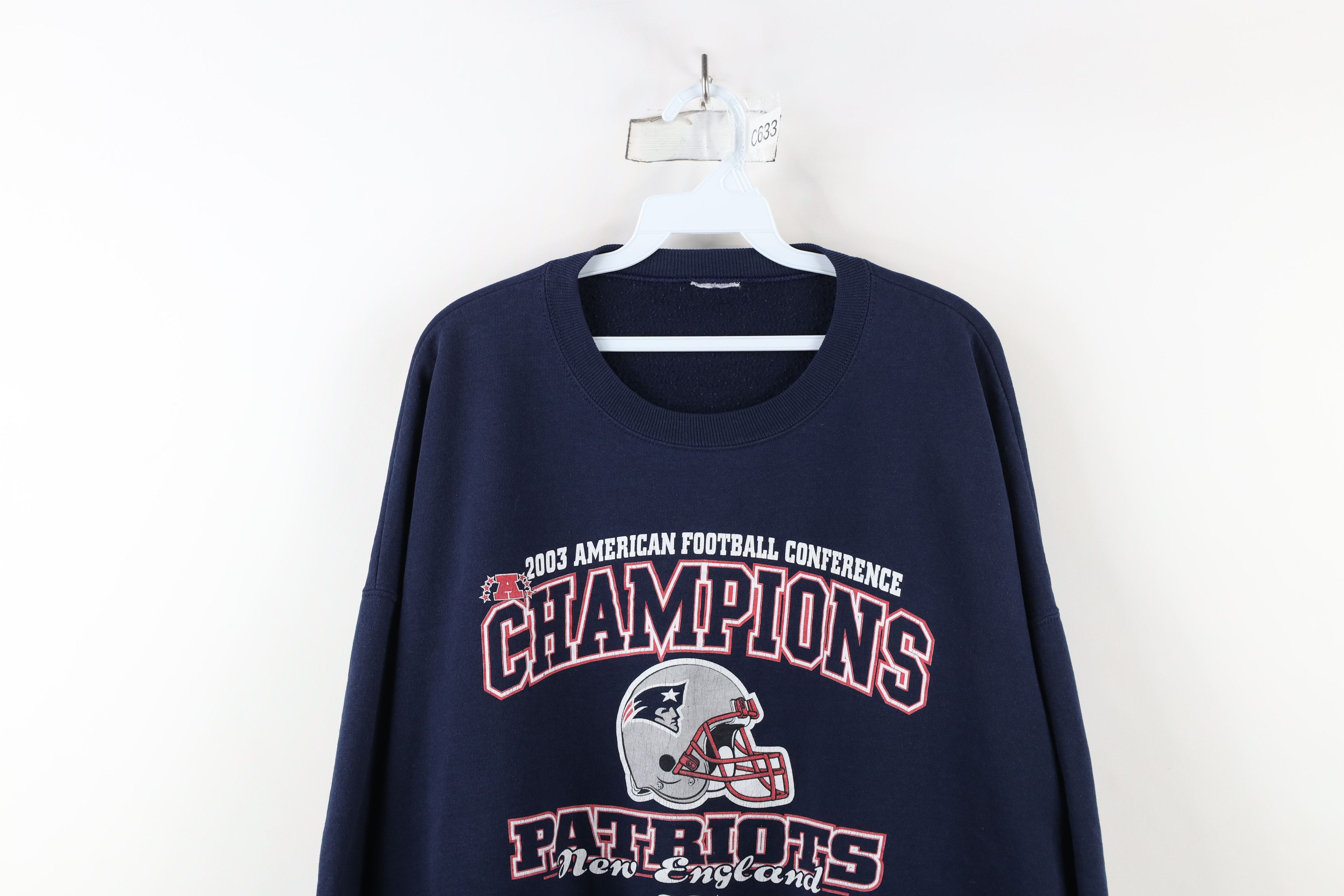 Vintage Vintage Y2K 2003 Champs New England Patriots Sweatshirt Size US XXL / EU 58 / 5 - 2 Thumbnail