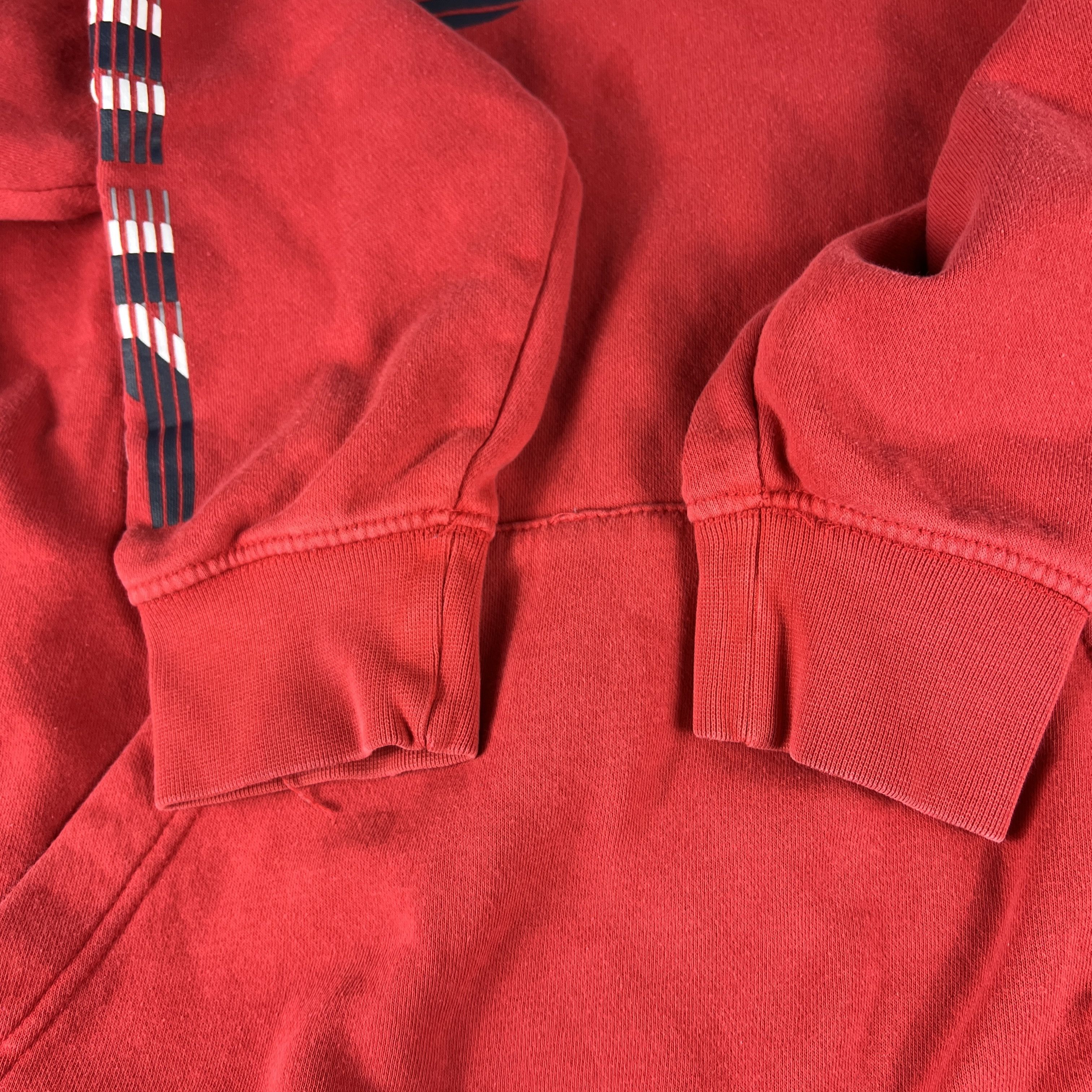 Nike Nike Sweatshirt Red Faded Check Chest Swoosh Logo Hoodie Size US L / EU 52-54 / 3 - 5 Thumbnail