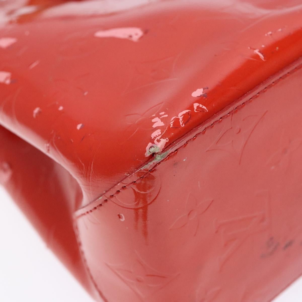 Louis Vuitton LOUIS VUITTON Monogram Vernis Reade PM Hand Bag Red Rouge Size ONE SIZE - 15 Thumbnail