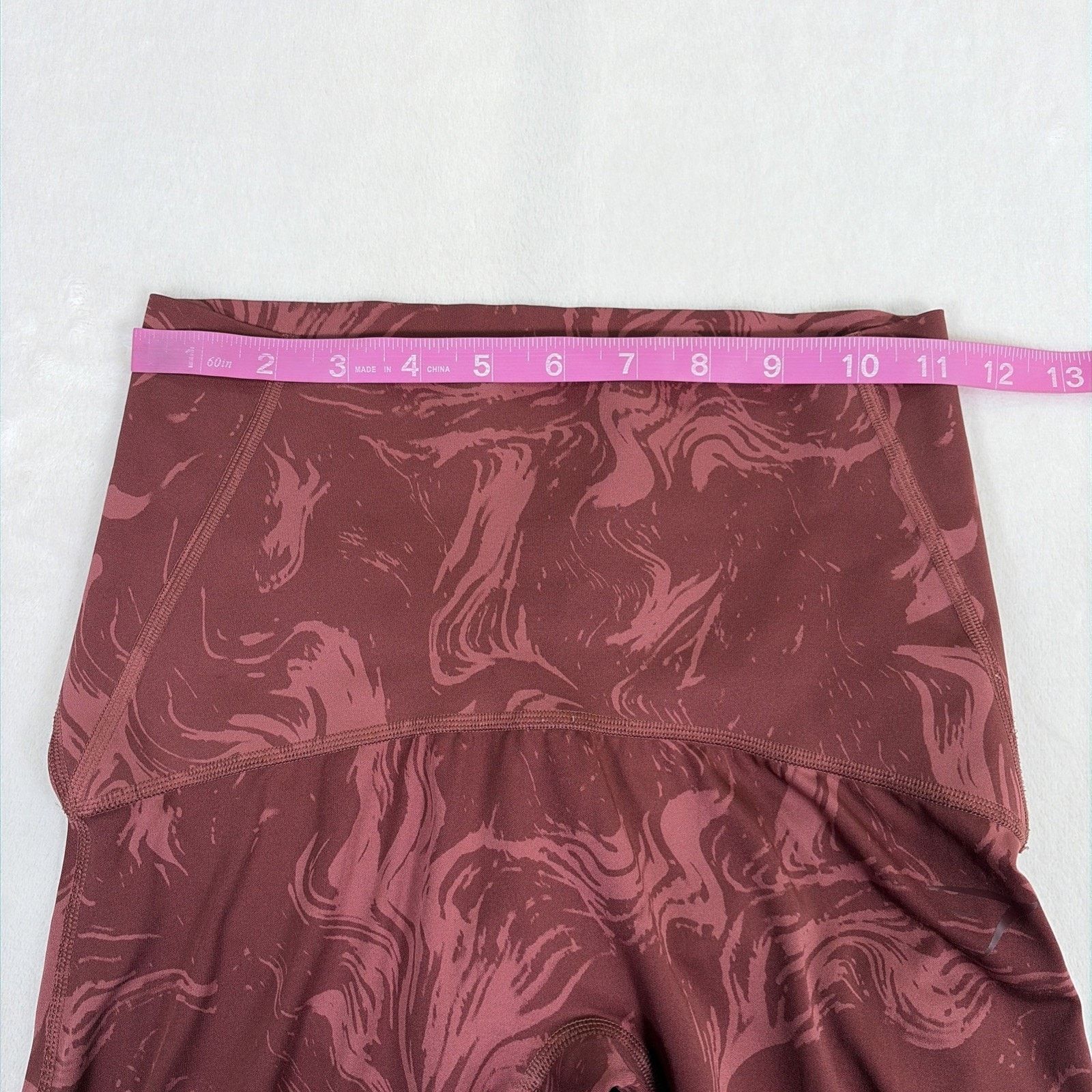 Gymshark Gymshark Maroon Marble Leggings Butt Scrunch Small Size 22" - 8 Thumbnail