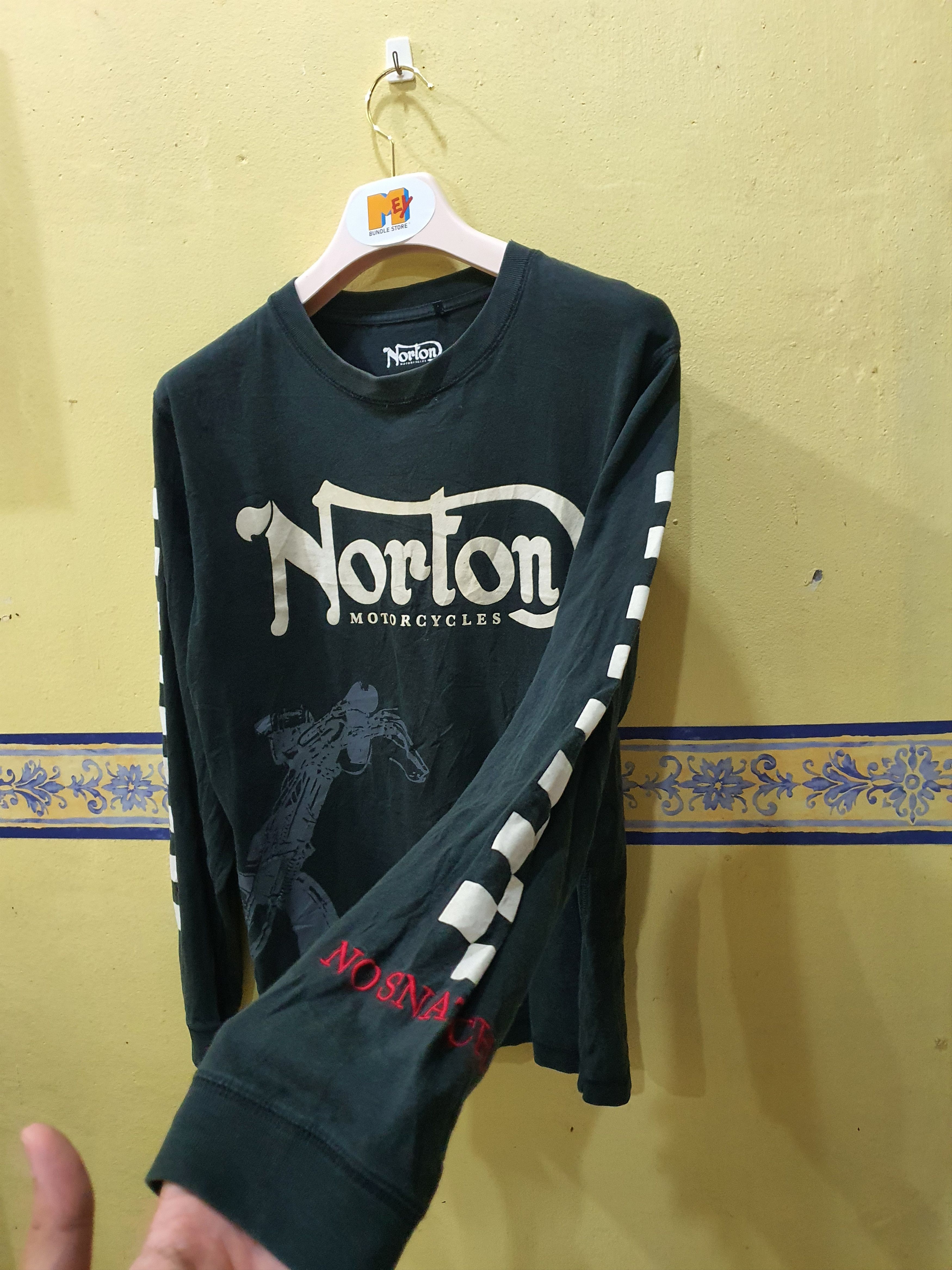 Norton Norton Motorcycles long-sleeve and a motorcycle graphic Size US L / EU 52-54 / 3 - 7 Thumbnail