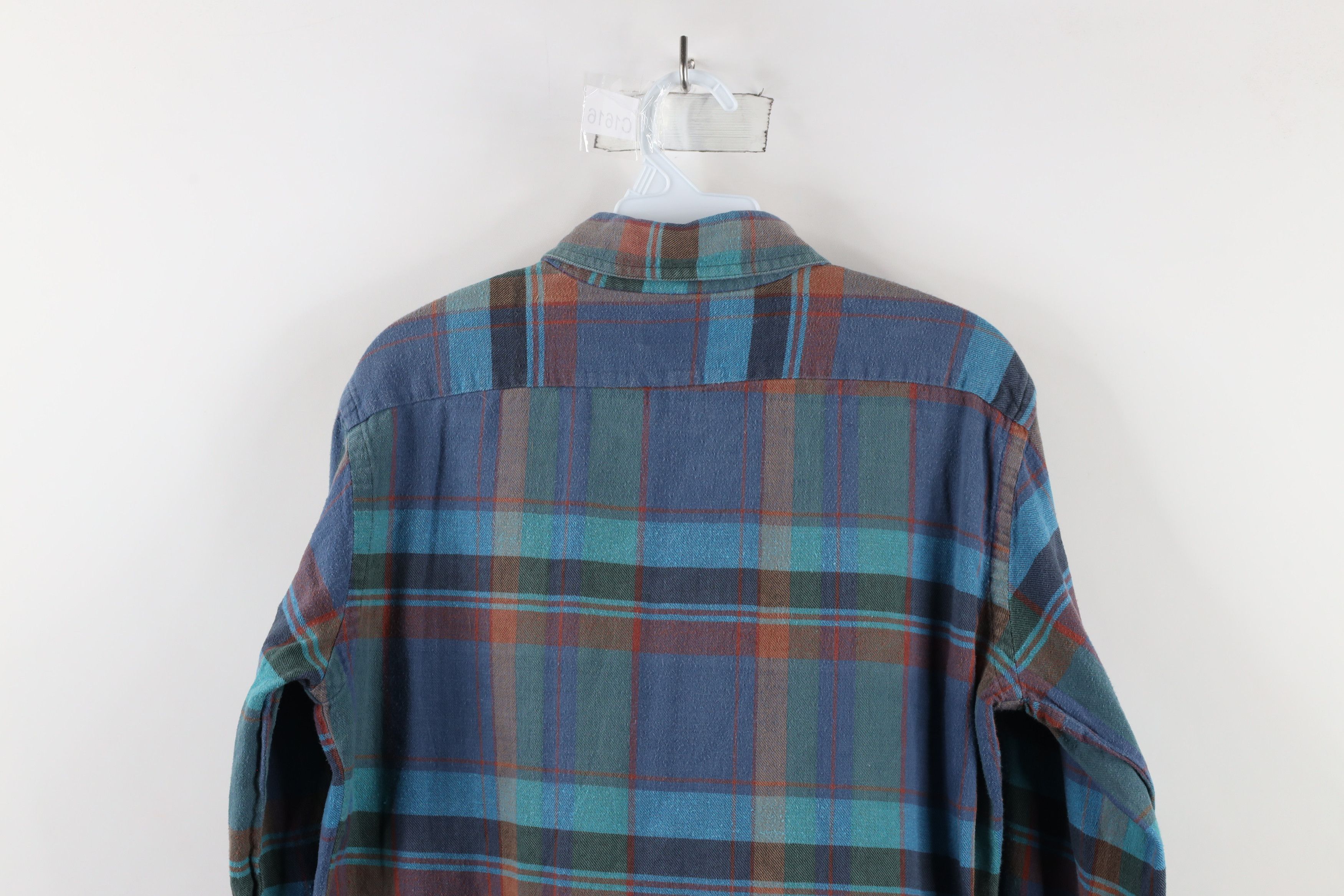 Vintage Vintage 90s Streetwear Rainbow Plaid Flannel Button Shirt Size US L / EU 52-54 / 3 - 7 Thumbnail