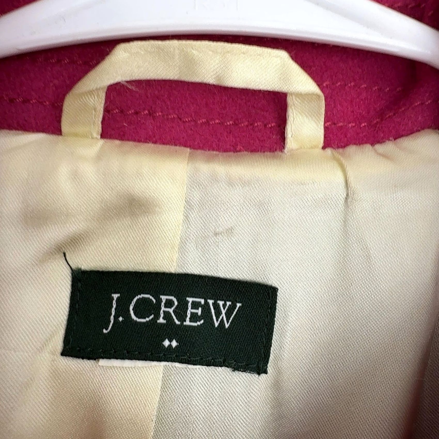 J.Crew VINTAGE J.CREW Pea Coat Womens M Pink Double Breasted Wool Blend Preppy Classic Coat Size M / US 6-8 / IT 42-44 - 2 Thumbnail