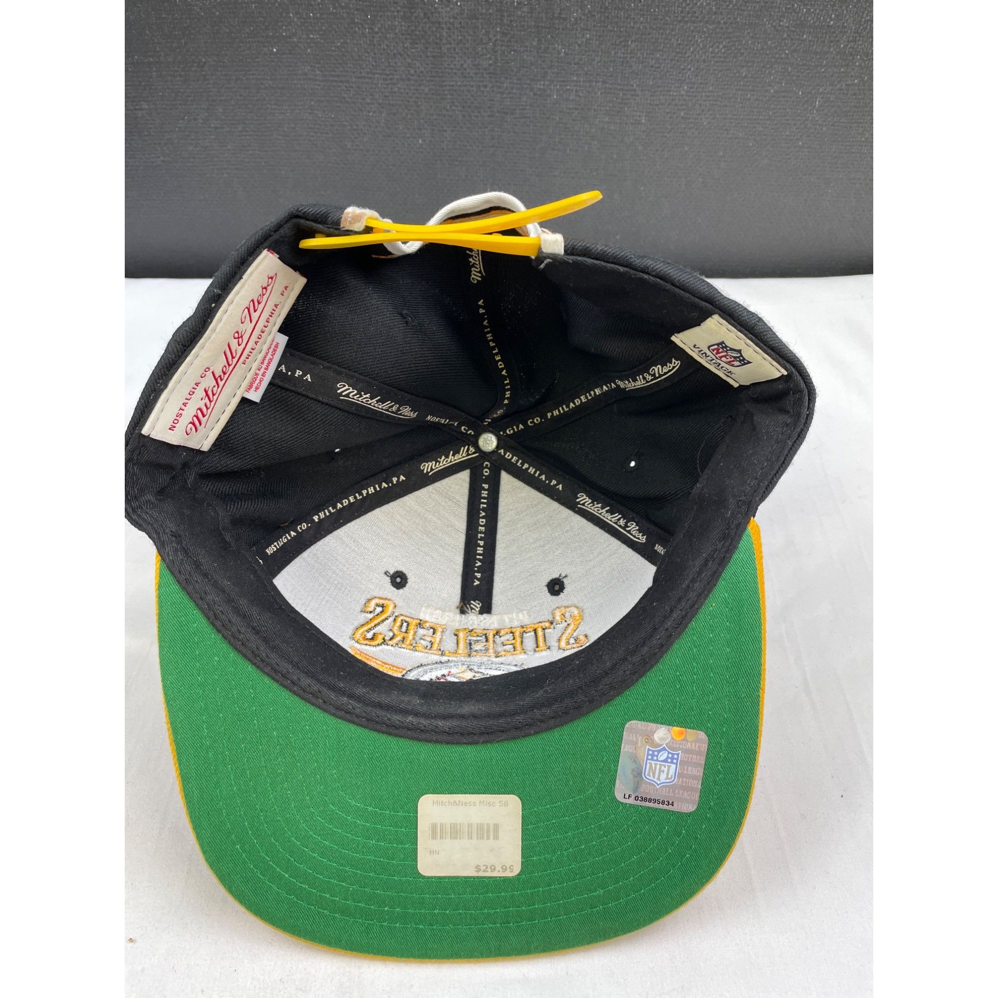 Mitchell & Ness Mitchell & Ness Steelers Yellow/Black Unisex Hat /Cap Adjust Size ONE SIZE - 7 Thumbnail