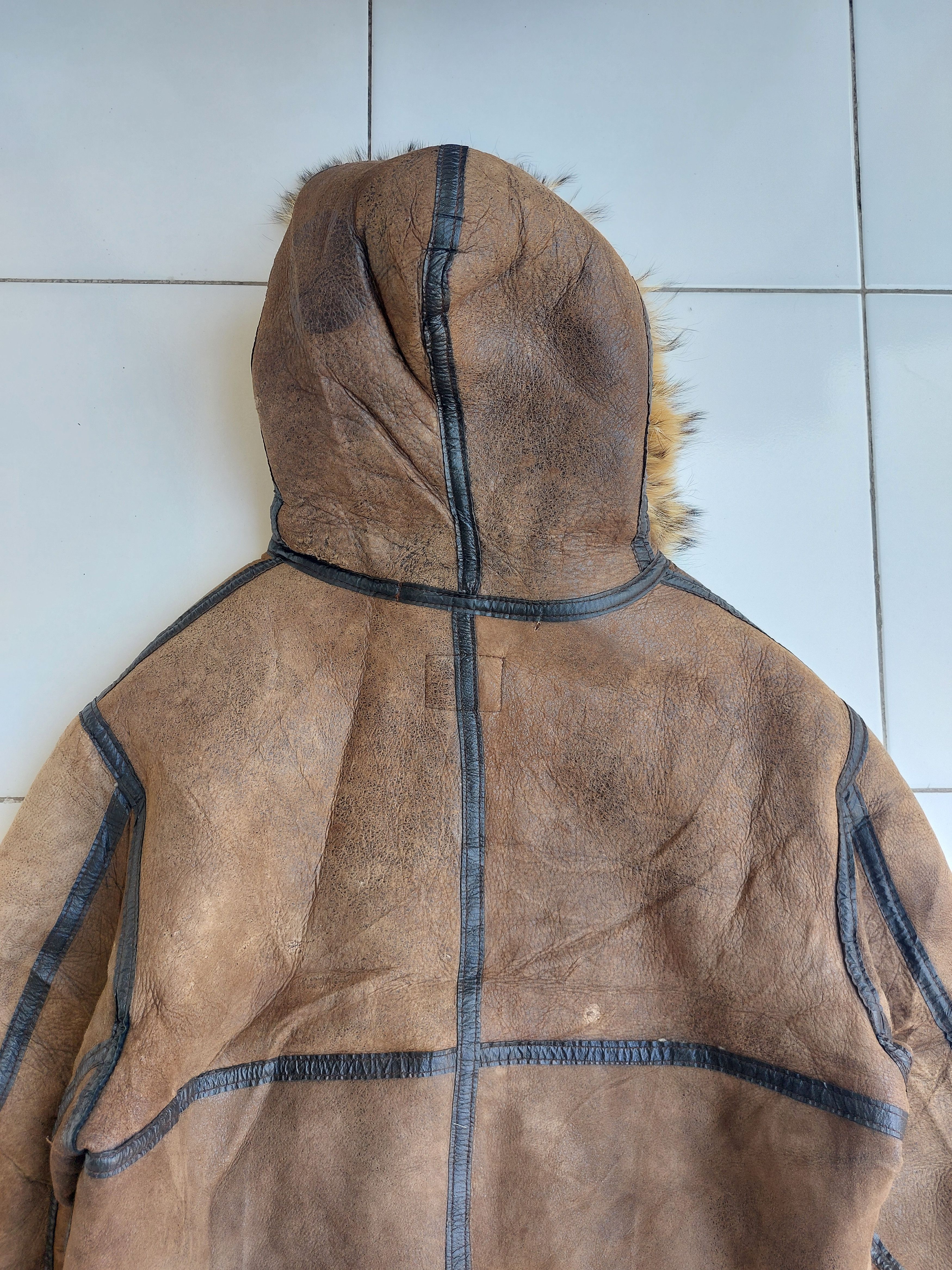 Avirex Avirex Vintage B3 Hooded Mouton Leather Jacket Military Size US L / EU 52-54 / 3 - 11 Thumbnail